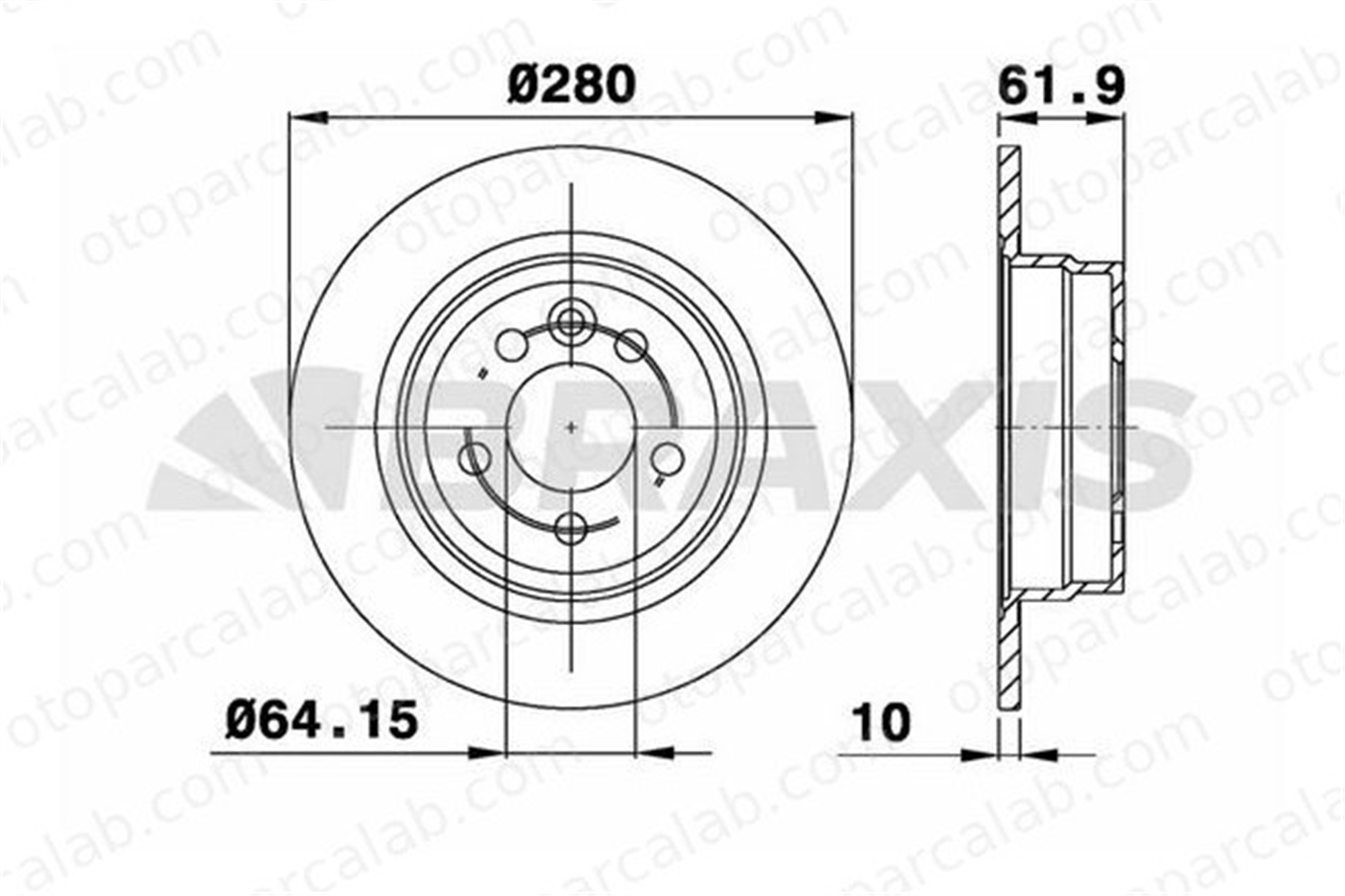 BRAXIS AE0402 Fren Disk Ayna Arka Sağ ve Sol MG MG ZT MG ZT- T DF4203 SDB000870