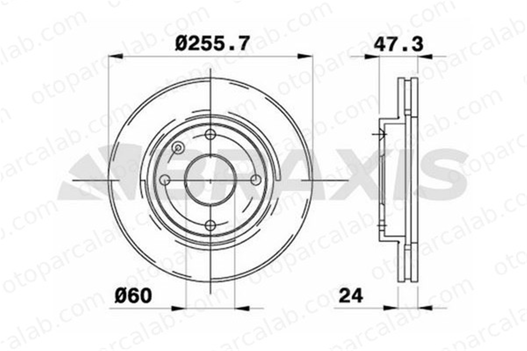BRAXIS AE0477 Fren Disk Ayna Ön Sağ ve Sol CHEVROLET EPICA LACETTI 96549782