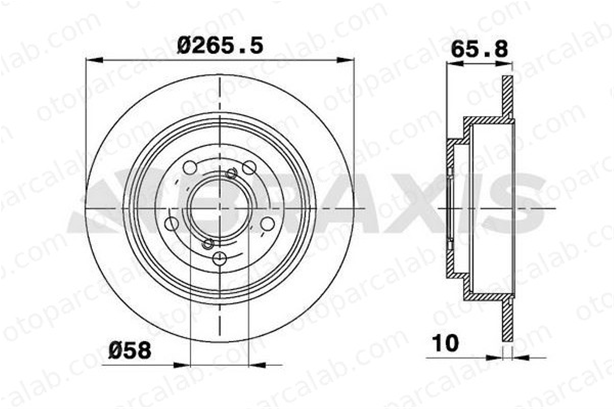 BRAXIS AE0493 Fren Disk Ayna Arka Sağ ve Sol SUBARU IMPREZA Station wagon FORESTER 26700FE080