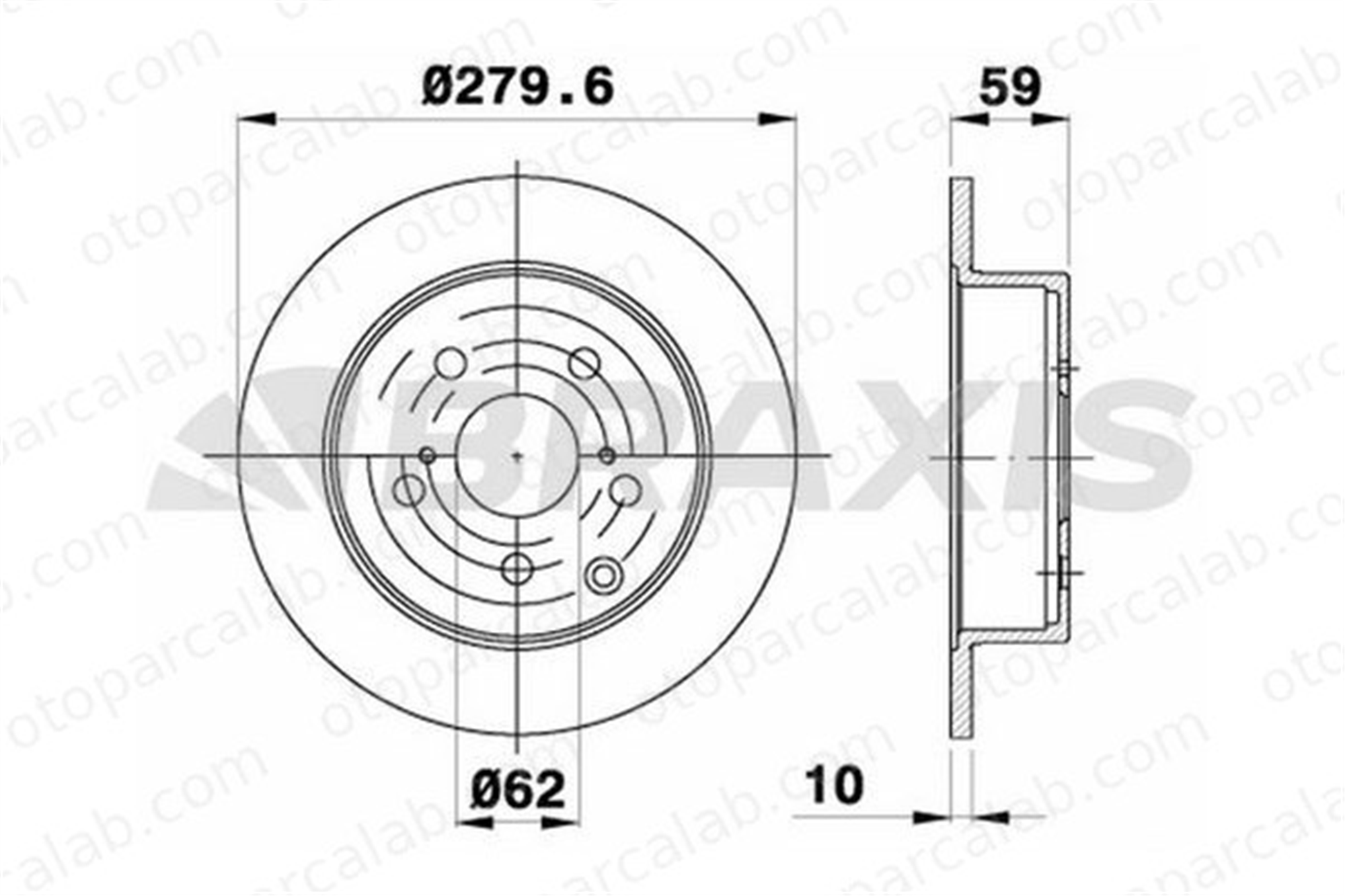 BRAXIS AE0496 Fren Disk Ayna Arka Sağ ve Sol TOYOTA AVENSIS AVENSIS Sedan 4243105050