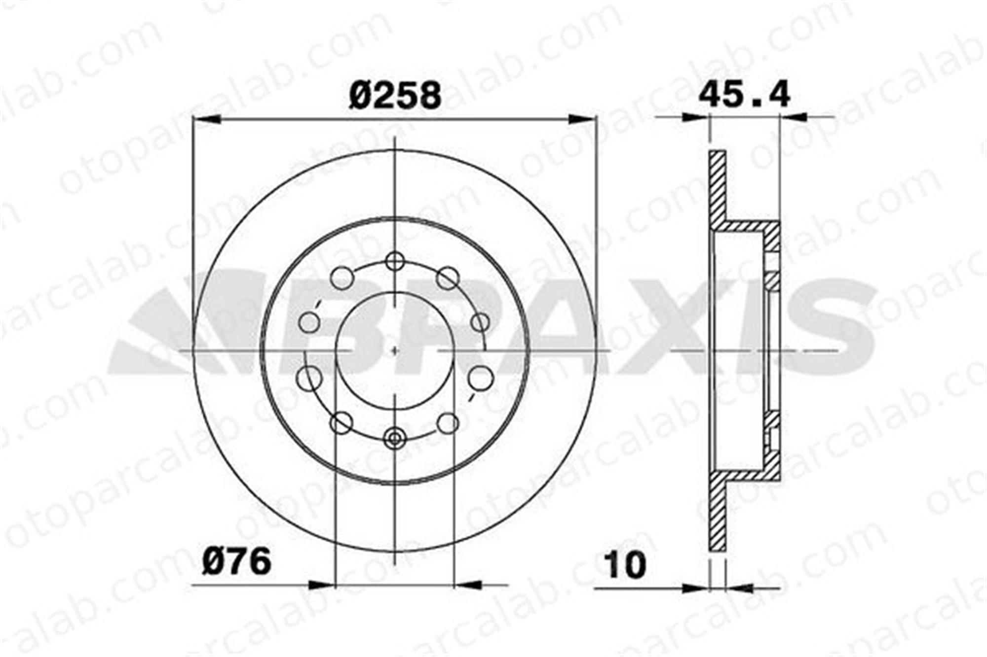 BRAXIS AE0505 Fren Disk Ayna Arka Sağ ve Sol HYUNDAI COUPE II COUPE I DF4282 584112C000