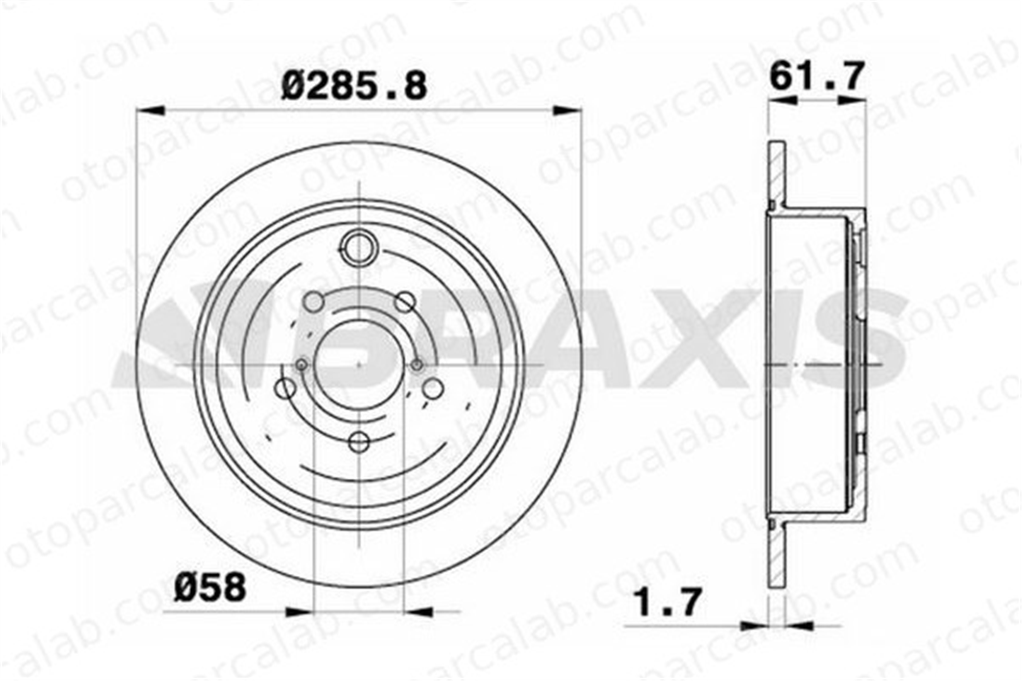 BRAXIS AE0512 Fren Disk Ayna Arka Sağ ve Sol SUBARU IMPREZA Hatchback FORESTER DF6306 26700FG000