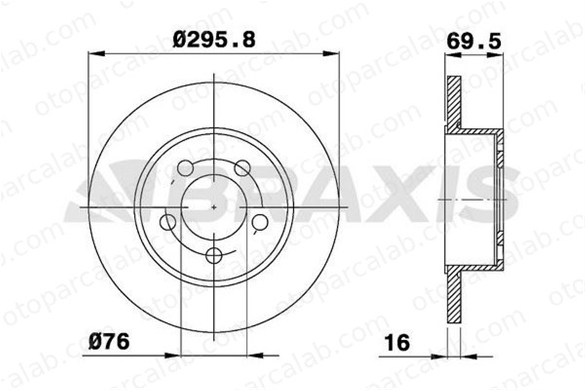 BRAXIS AE0595 Fren Disk Ayna Arka Sağ ve Sol IVECO DAILY IV Platform şasi DAILY VI Platform şasi 2996027