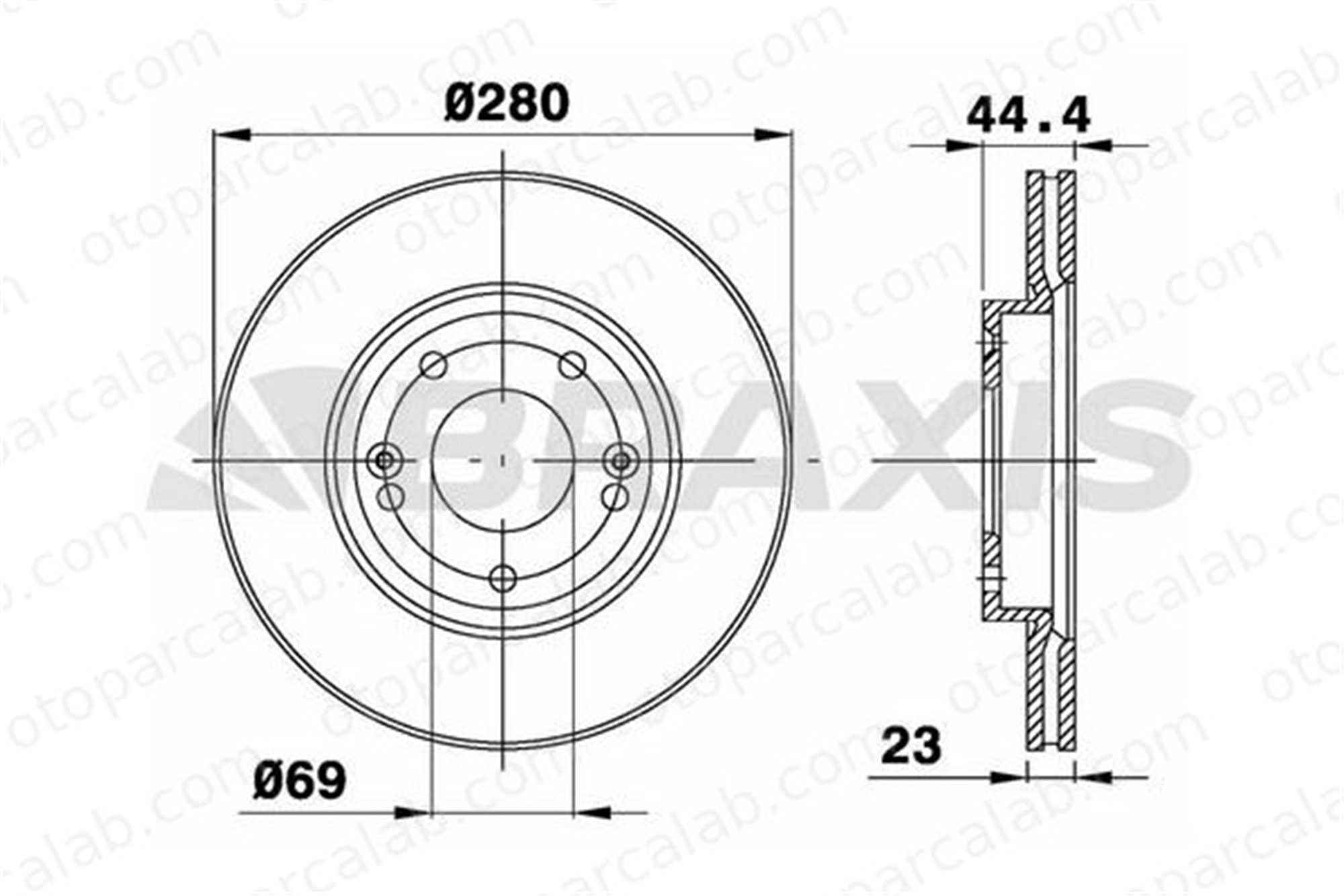 BRAXIS AE0620 Fren Disk Ayna Ön Sağ ve Sol HYUNDAI i30 KIA CEE'D 51712A6000