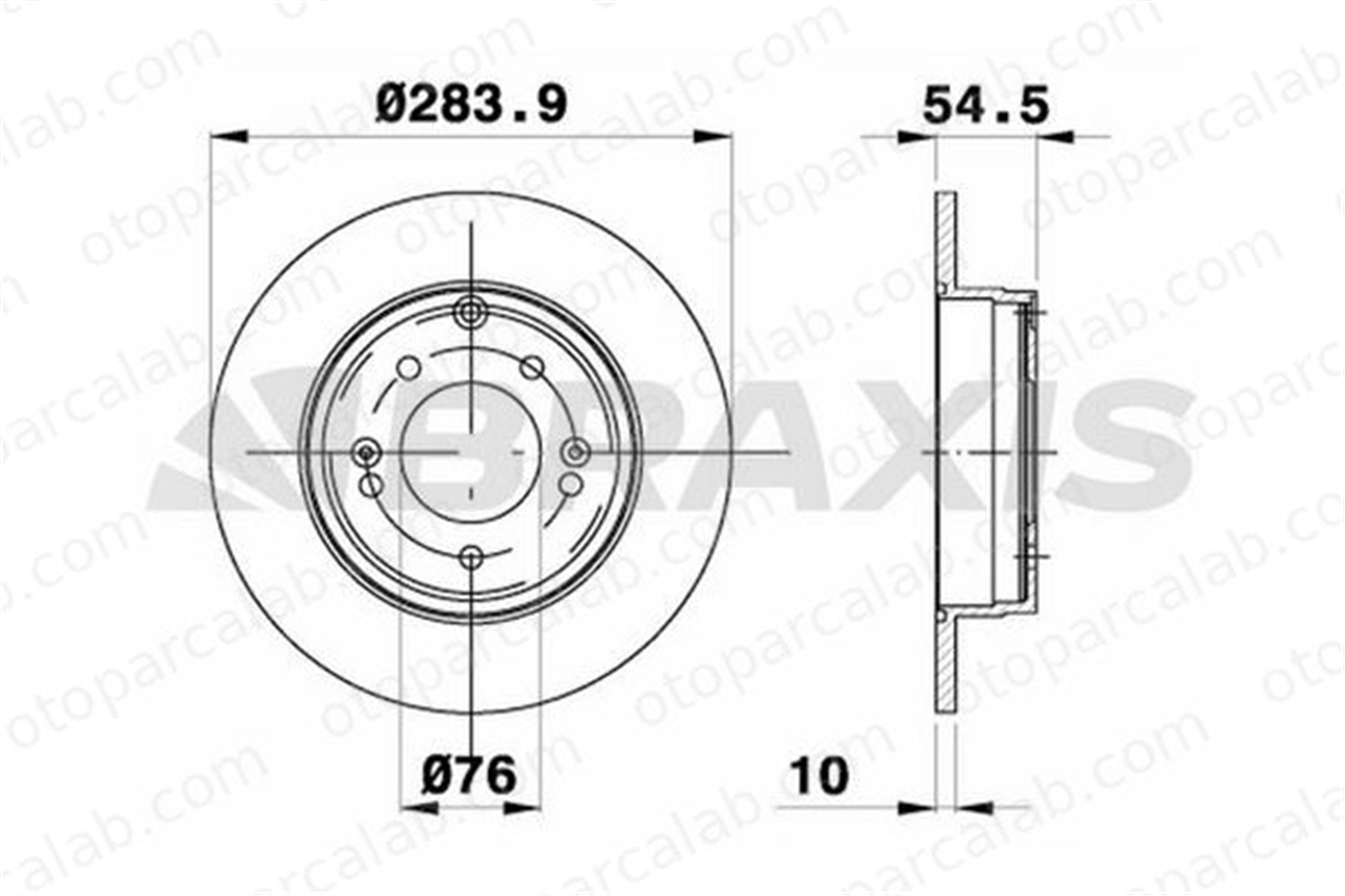 BRAXIS AE0675 Fren Disk Ayna Arka Sağ ve Sol HYUNDAI SONATA V GRANDEUR 584113K100