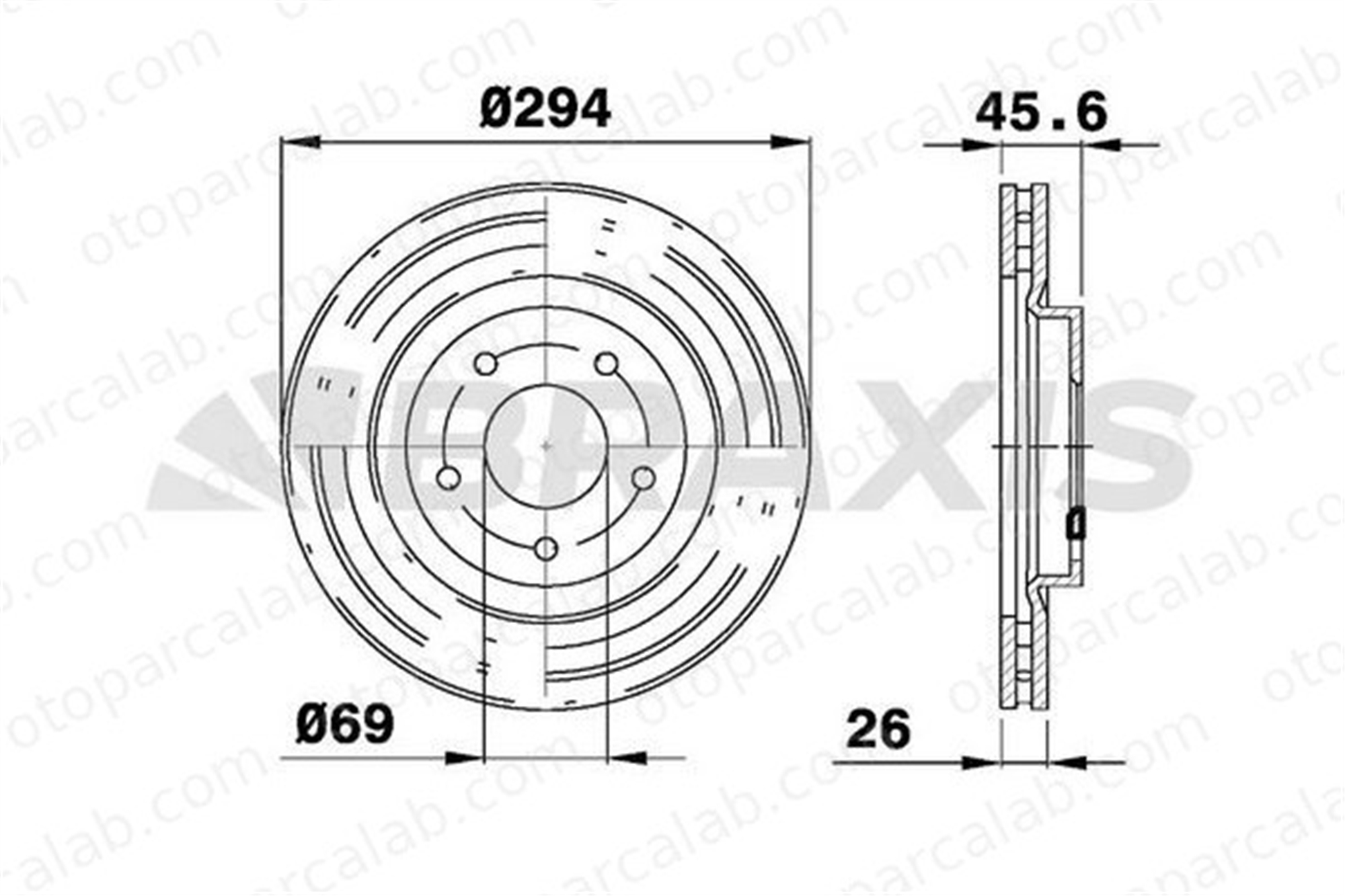 BRAXIS AE0776 Fren Disk Ayna Ön Sağ ve Sol MITSUBISHI ASX JEEP COMPASS 4615A117