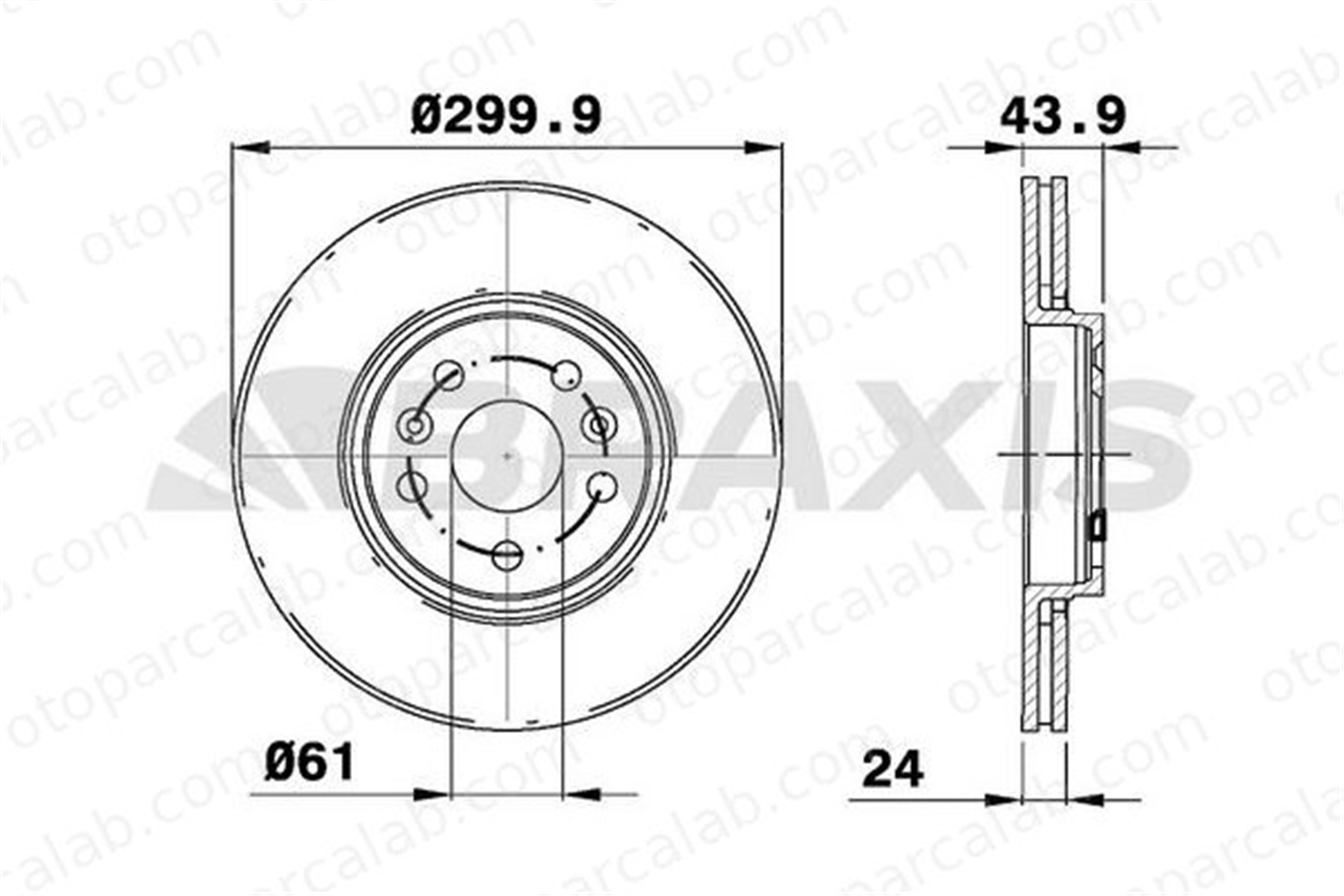 BRAXIS AE0778 Fren Disk Ayna Ön Sağ ve Sol RENAULT GRAND SCÉNIC II SCÉNIC II DF6449 7701208849