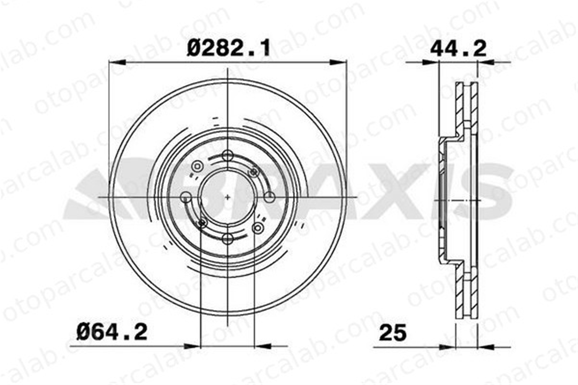 BRAXIS AE0781 Fren Disk Ayna Ön Sağ ve Sol MG MG ZR MG ZS SDB000440