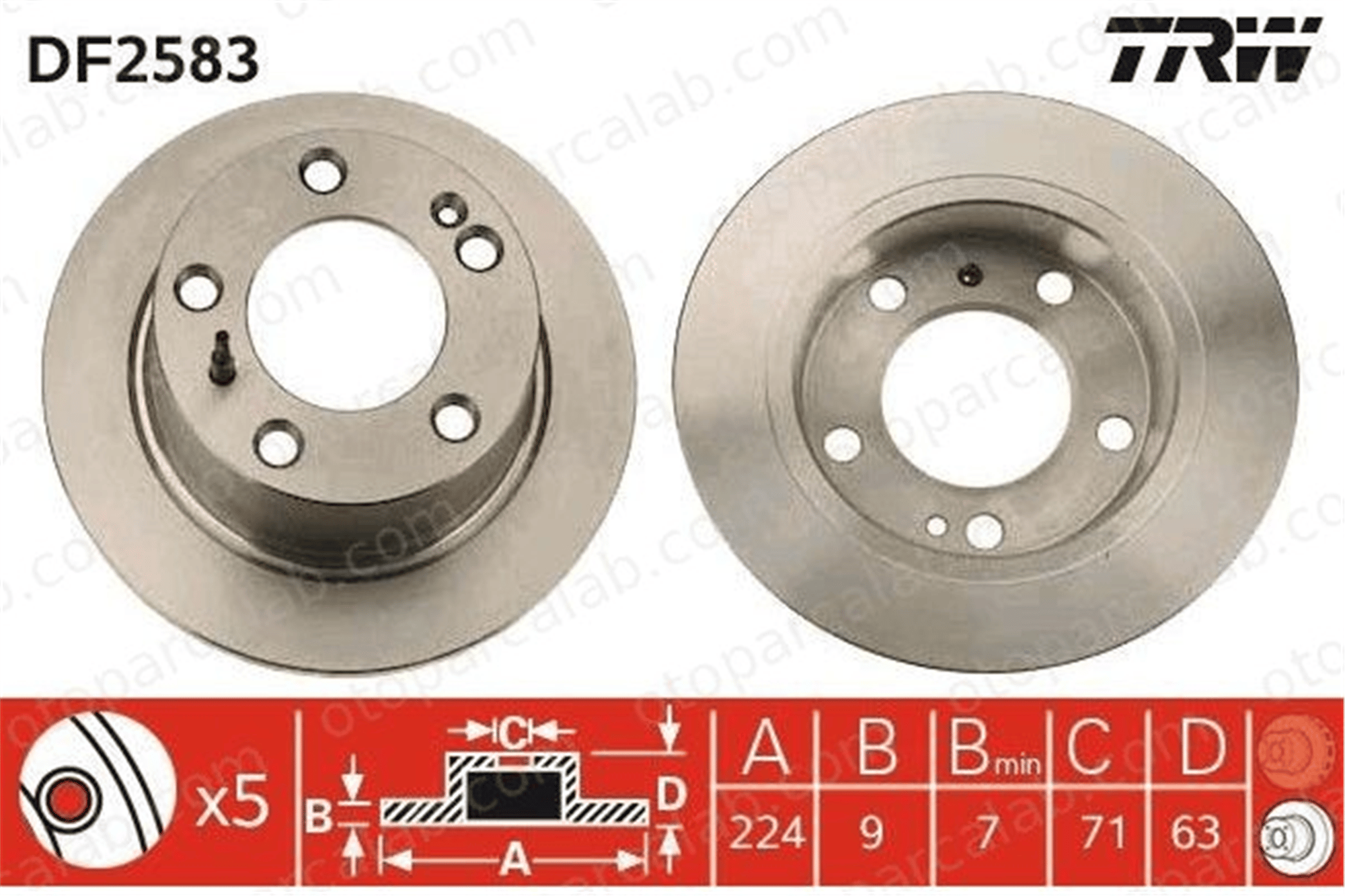 BRAXIS AE0816 Fren Disk Ayna Ön Sağ ve Sol CITROËN XM XM Break 95030547 95661814