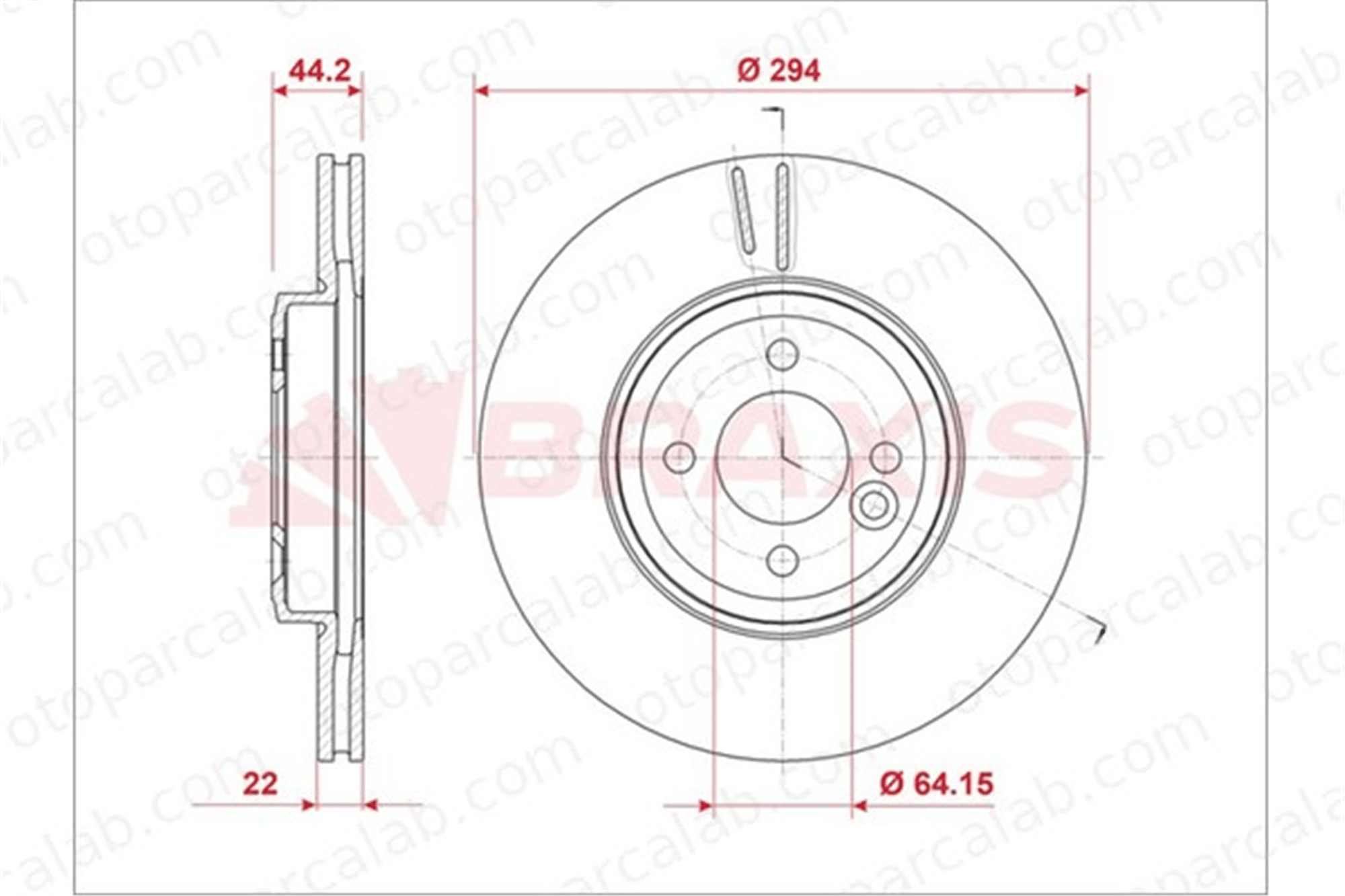 BRAXIS AE0953 Fren Disk Ayna Ön Sağ ve Sol MINI MINI MINI CLUBMAN 34116768933 34116774986