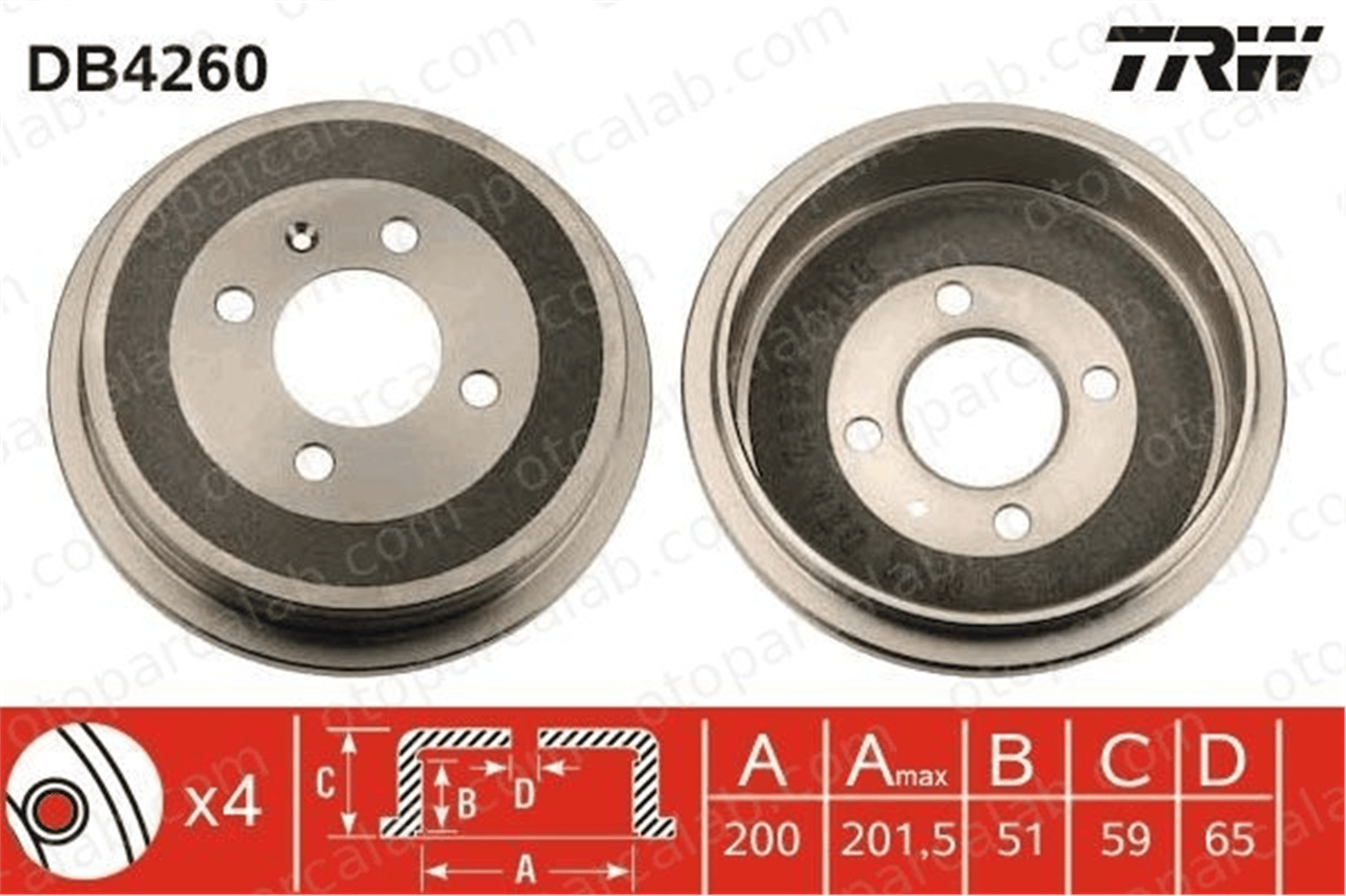 BREMBO 14.E063.10 Kampana Arka Sağ veya Sol SEAT AROSA L1GD609617