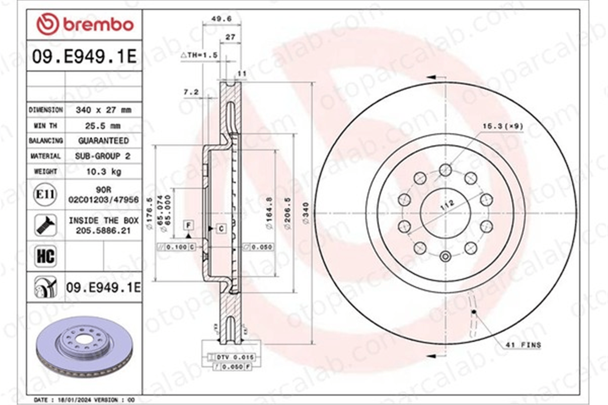 BREMBO KT 08 043 Fren Disk Balata Ön VW ID.4 CUPRA BORN KT08043 1EA698151A