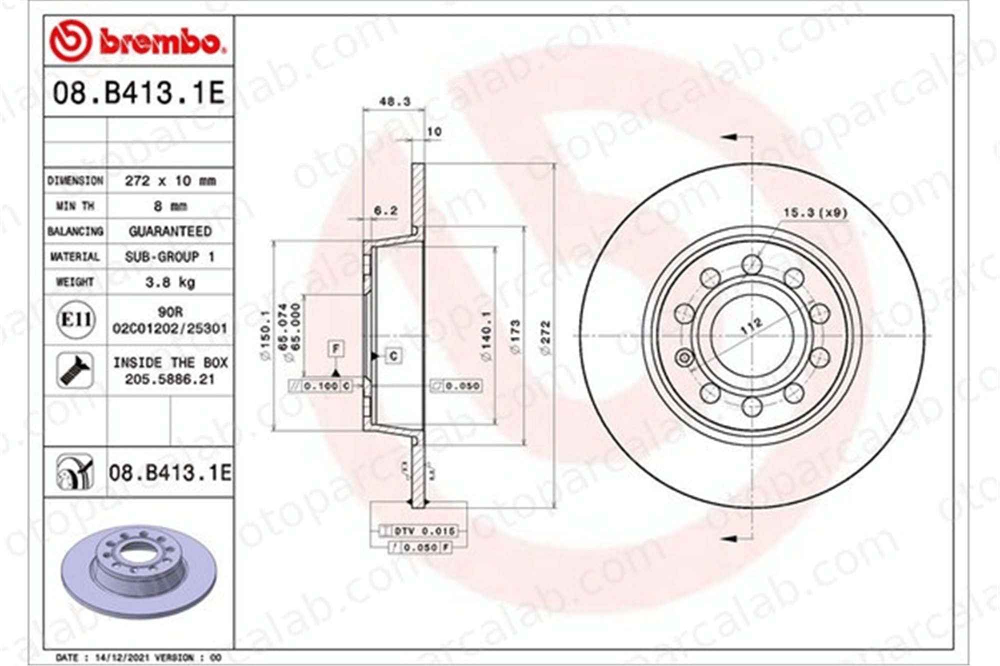 BREMBO KT 08 079 Fren Disk Balata Ön SKODA OCTAVIA IV OCTAVIA IV Combi KT08079 1K0615601AA