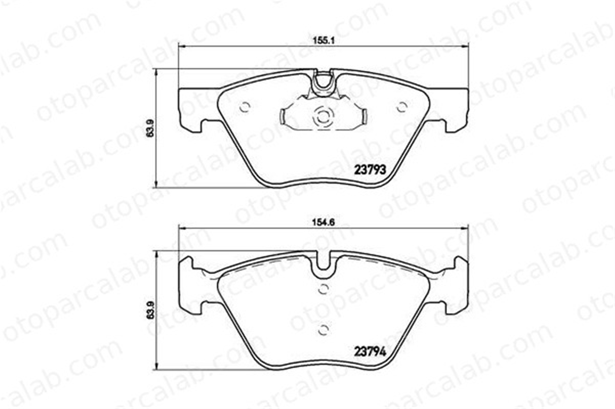BREMBO P 06 057 Fren Disk Balata Ön BMW 5 5 Touring 34116763617 34112339267