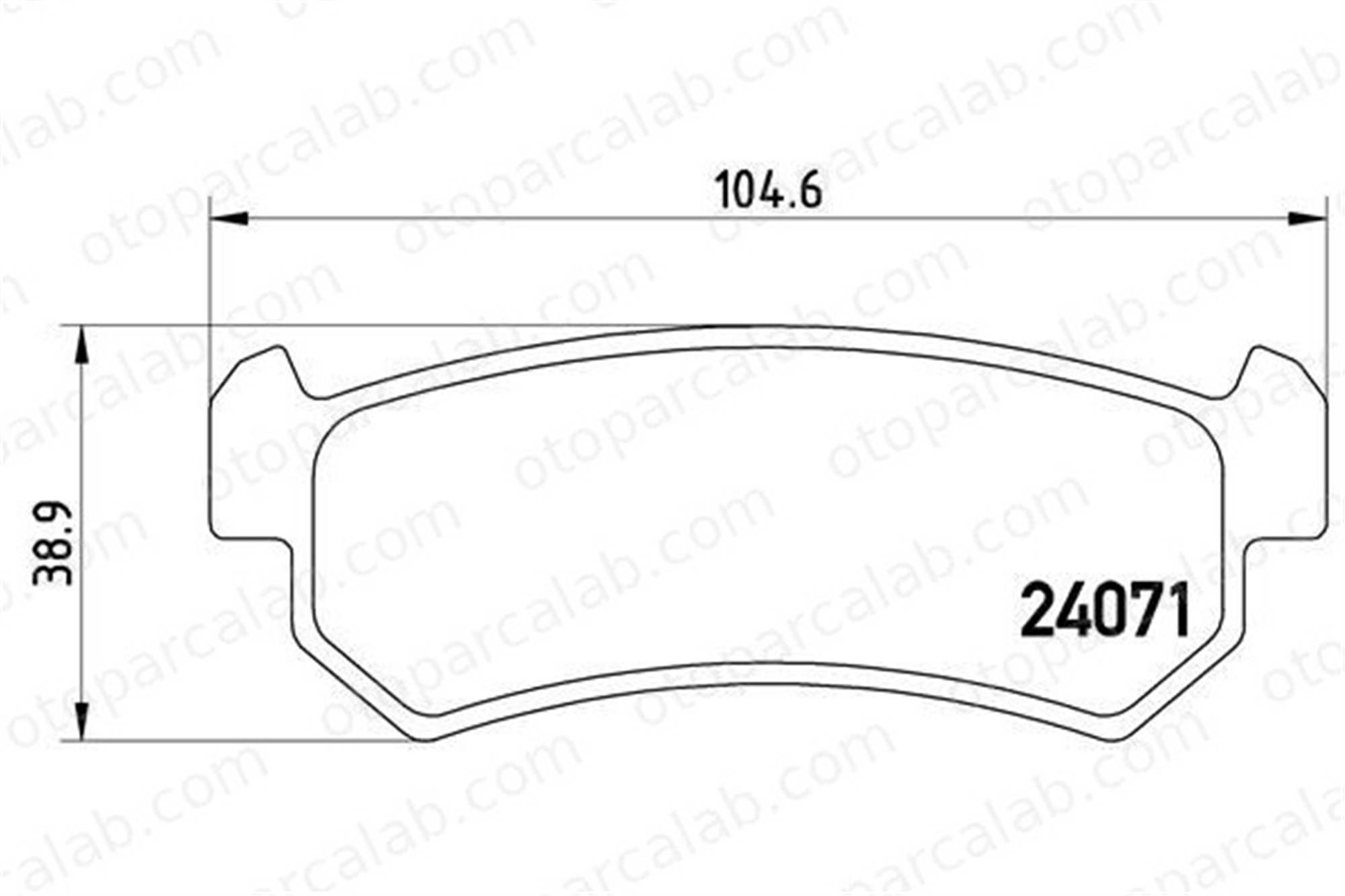 BREMBO P 10 001 Fren Disk Balata Arka DAEWOO NUBIRA Sedan NUBIRA Wagon 96405131 WVA24071