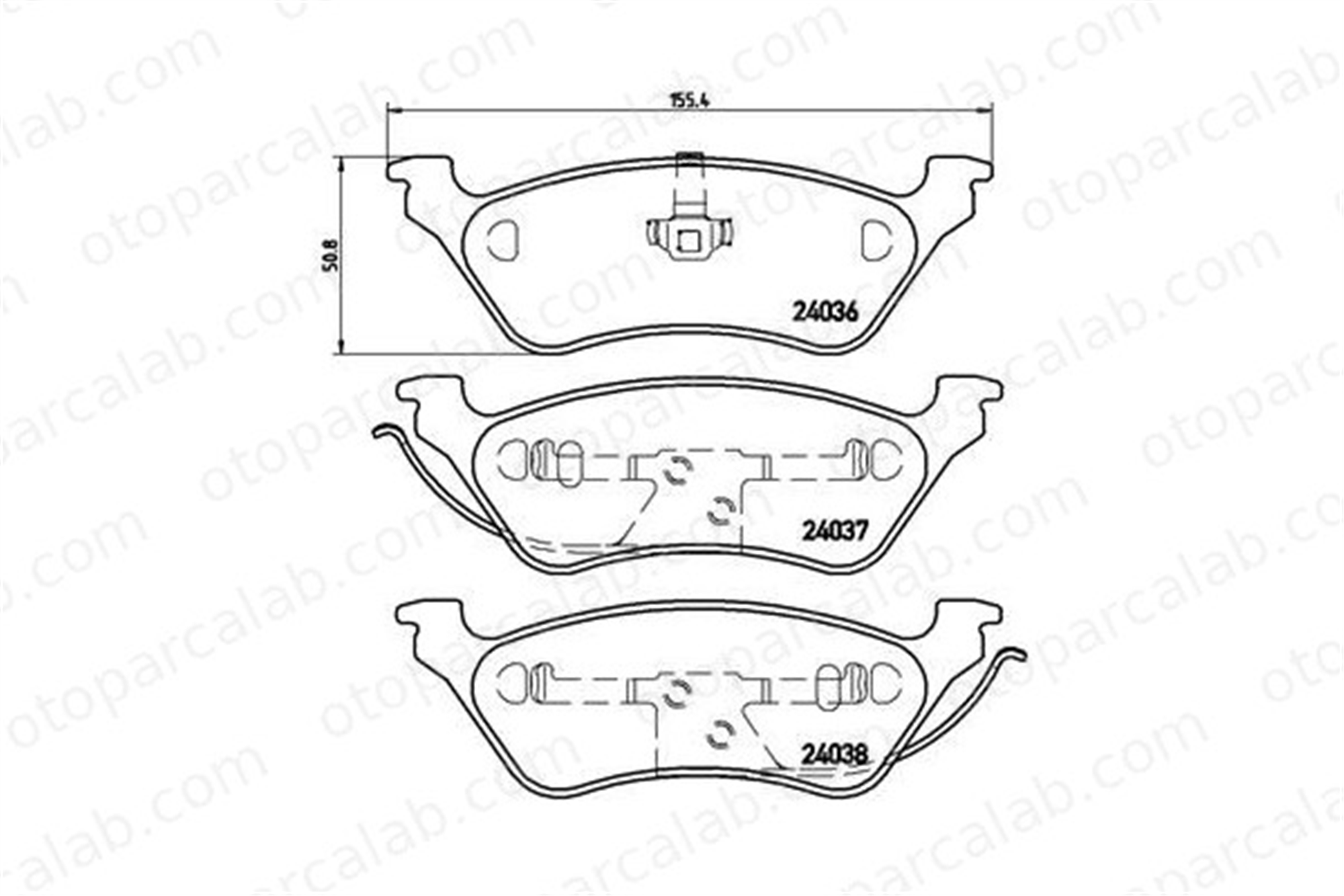 BREMBO P 11 014 Fren Disk Balata Arka CHRYSLER VOYAGER IV DODGE CARAVAN 5019805AA 05019805AA