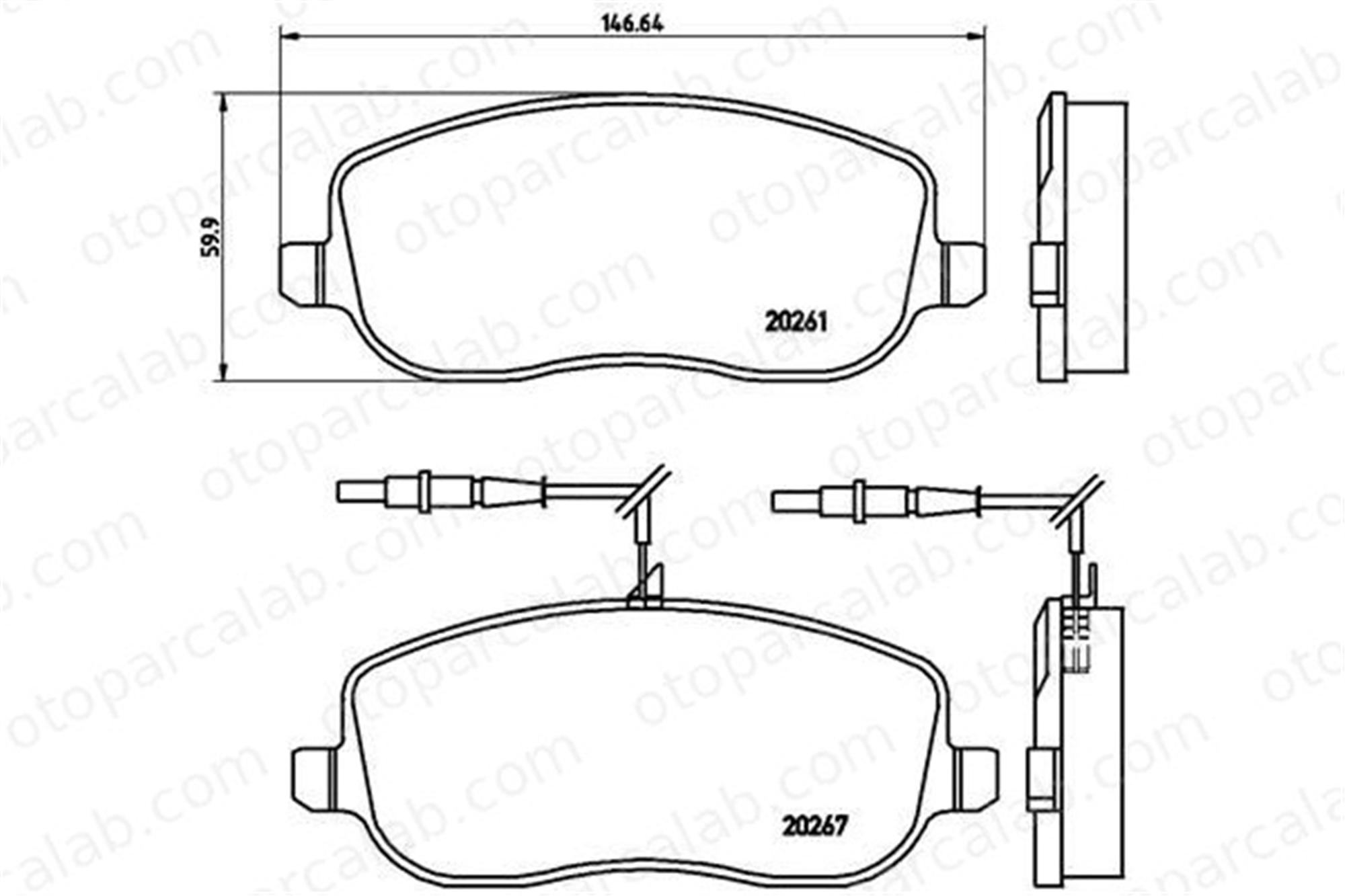 BREMBO P 23 090 Fren Disk Balata Ön CITROËN C8 JUMPY 425457 1617258380
