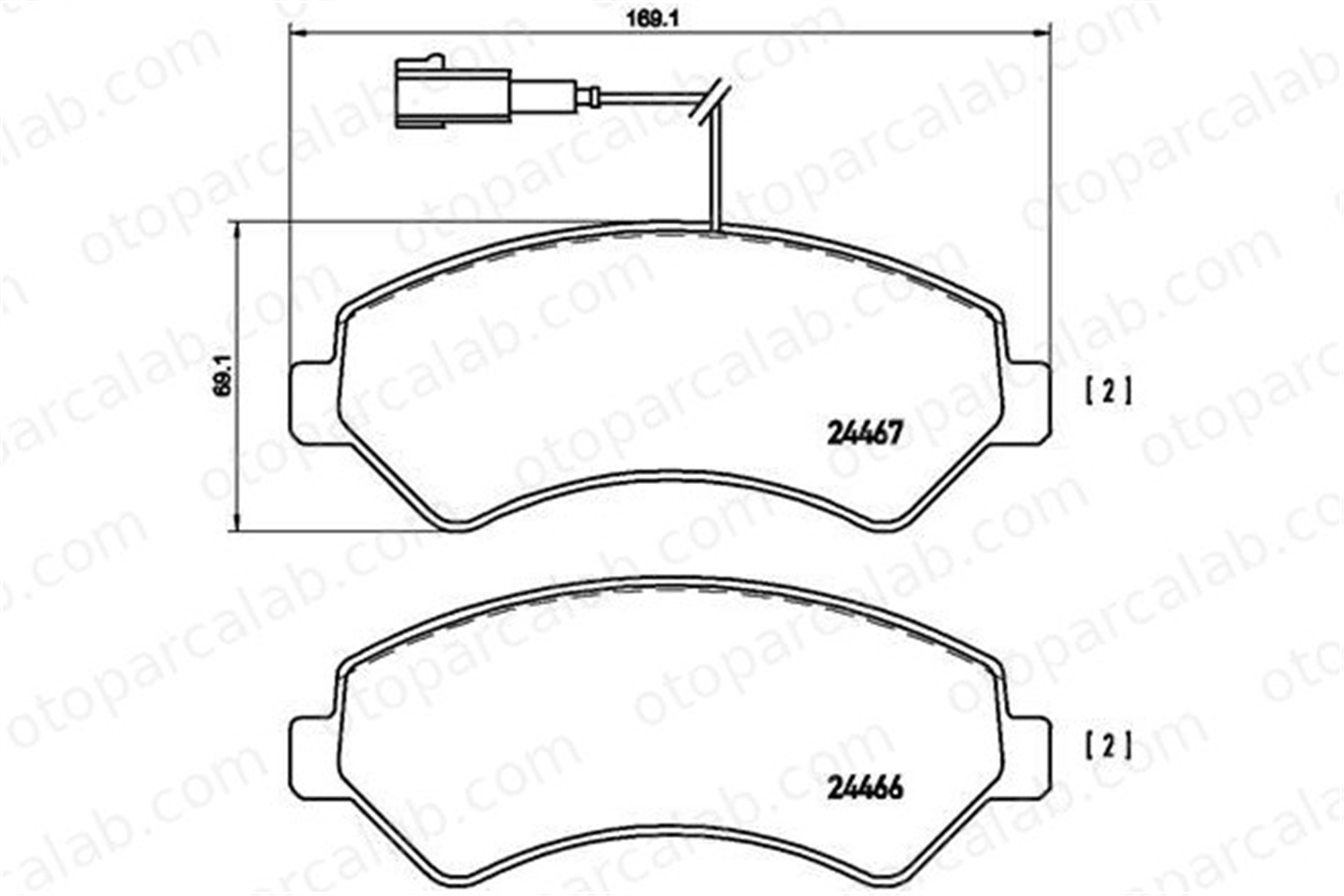 BREMBO P 23 136 Fren Disk Balata Ön CITROËN JUMPER Panelvan/Van FIAT DUCATO Panelvan/Van 1623842580 425463