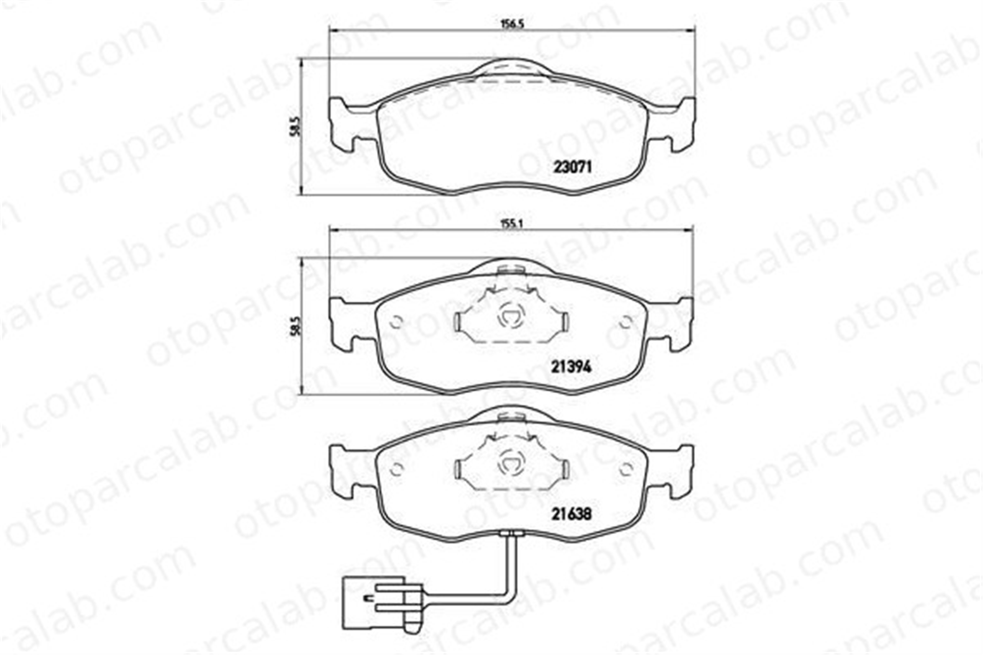BREMBO P 24 034 Fren Disk Balata Ön FORD SCORPIO I SCORPIO I Sedan 97BG2K021AB 97BX2K021AB