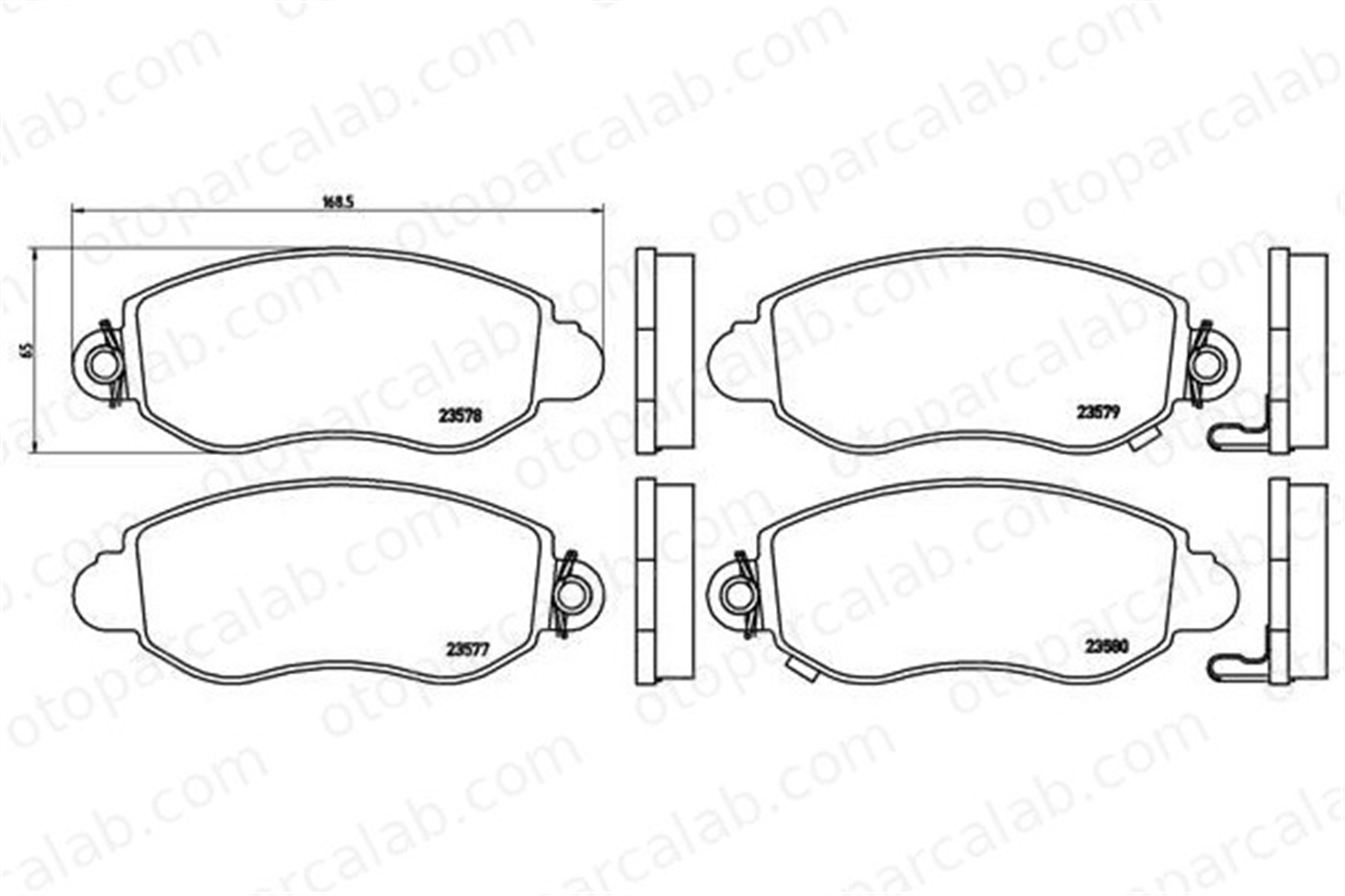 BREMBO P 24 052 Fren Disk Balata Ön FORD TRANSIT Panelvan/Van TRANSIT Platform şasi 4077636 YC152K021AC
