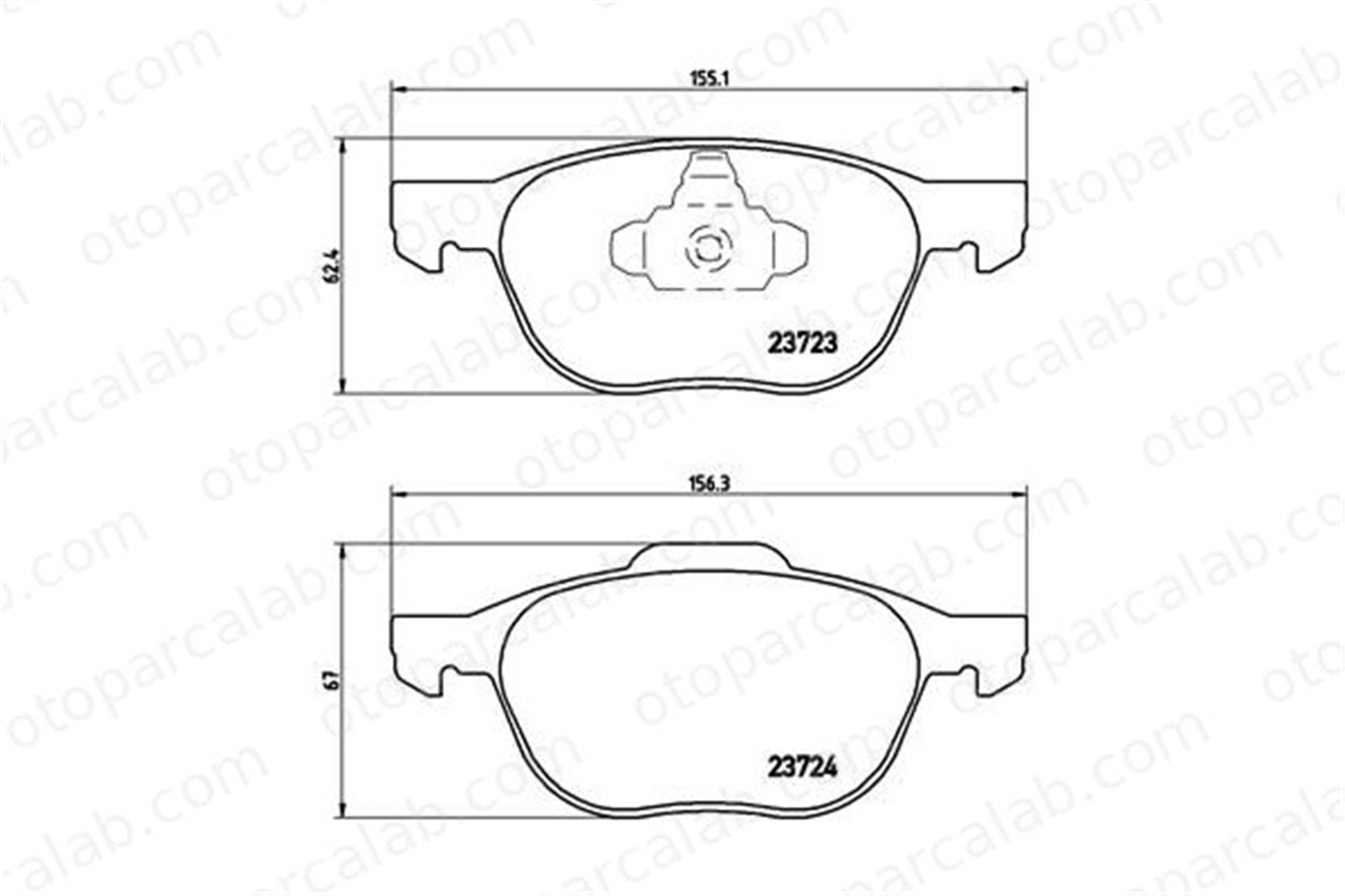 BREMBO P 24 061X Fren Disk Balata Ön FORD FOCUS III Turnier FOCUS III AV6J2K021AA 3M512K021AB