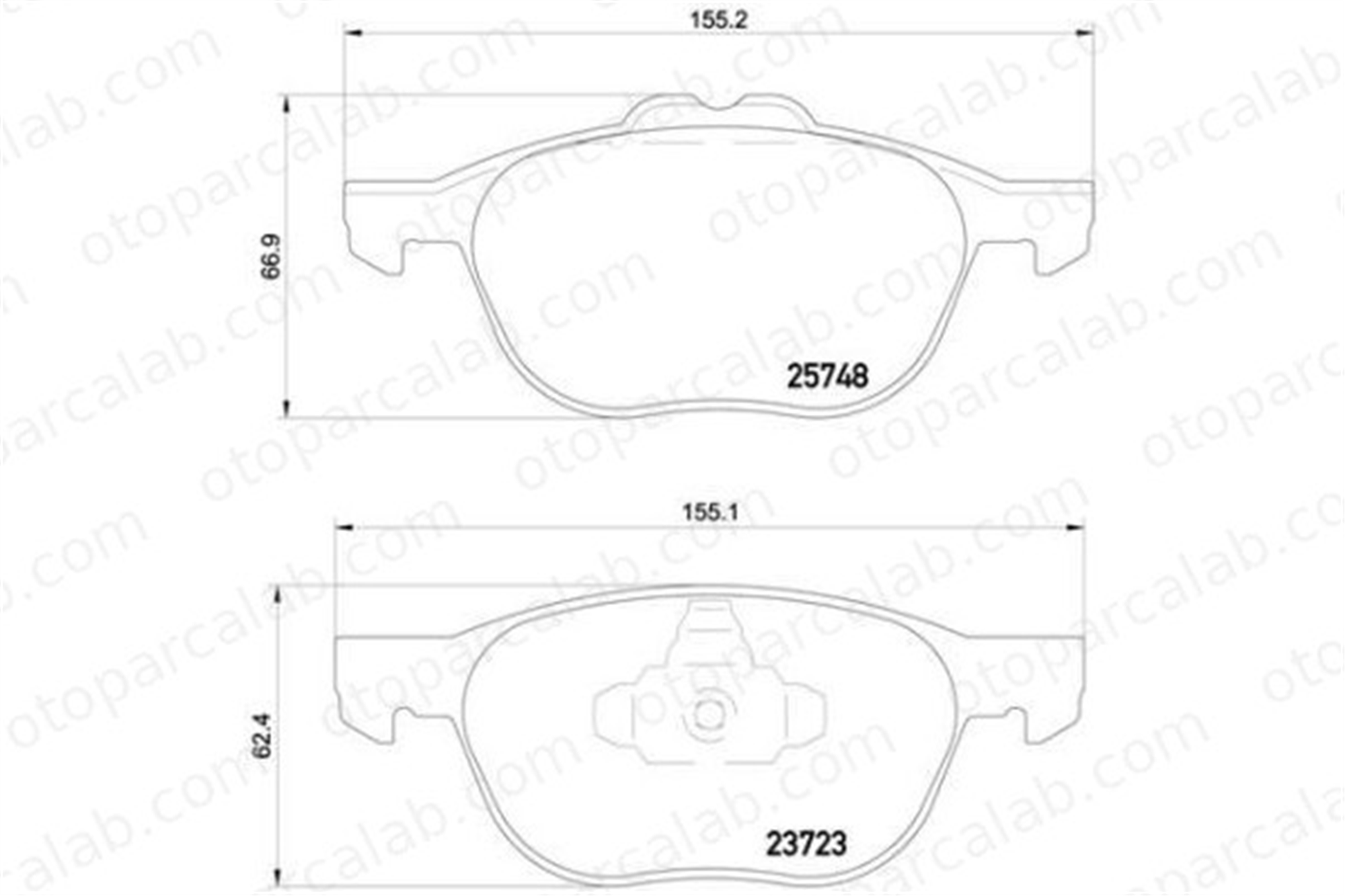 BREMBO P 24 158 Fren Disk Balata Ön FORD KUGA II TOURNEO CONNECT / GRAND TOURNEO CONNECT V408 MPV MECV6J2K021AA KTKV6C2K021BA
