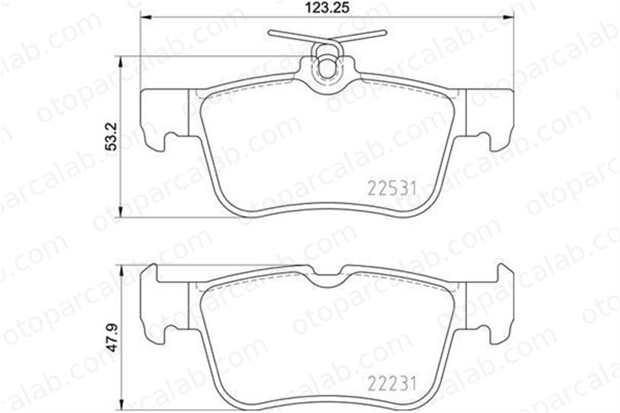 BREMBO P 24 175 Fren Disk Balata Arka FORD MONDEO V Turnier MONDEO V Hatchback JX612M007AEC KTLX612M007AEB