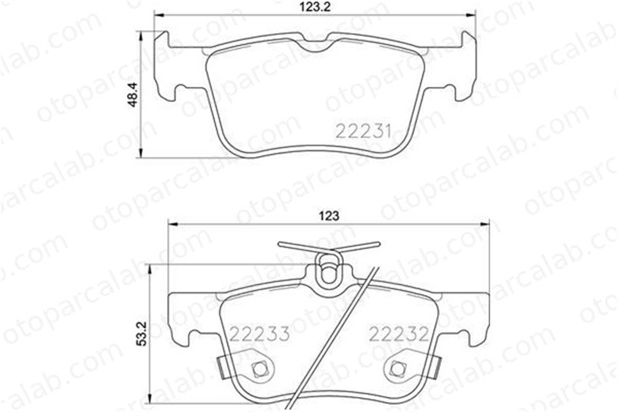 BREMBO P 24 201 Fren Disk Balata Arka FORD MONDEO V Turnier MONDEO V Sedan JX612M007AEC KTLX612M007AEB