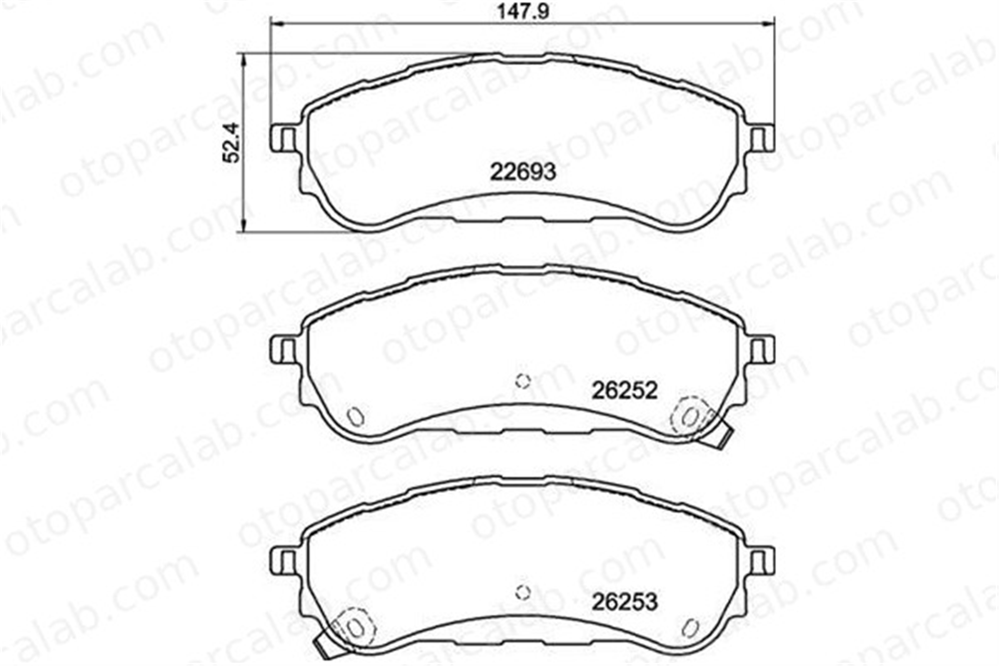 BREMBO P 24 235 Fren Disk Balata Arka FORD RANGER JB3C2M007AB JB3Z2200D