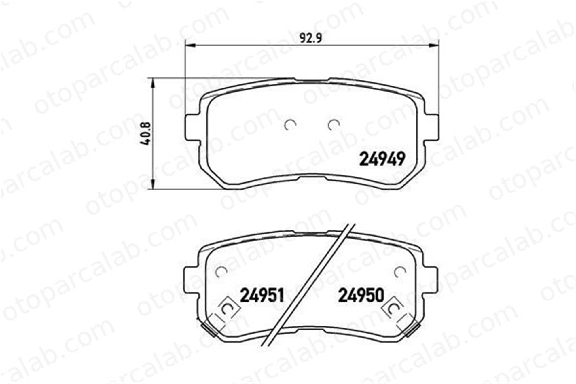 BREMBO P 30 046 Fren Disk Balata Arka HYUNDAI i20 I 583021JA30 583021JA31