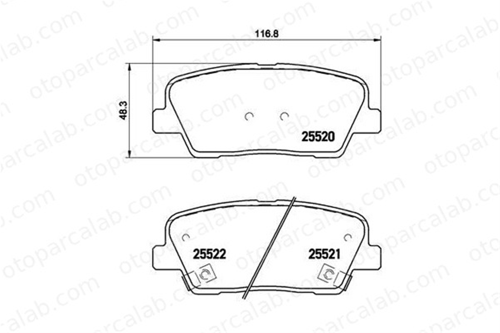 BREMBO P 30 063 Fren Disk Balata Arka HYUNDAI SANTA FÉ III SANTA FÉ II 583021UA50 583022PA70
