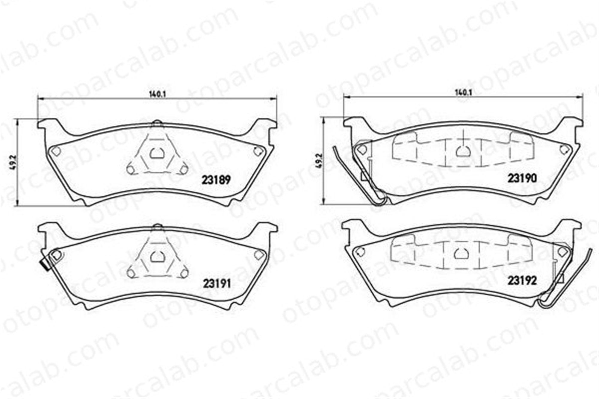 BREMBO P 50 040 Fren Disk Balata Arka MERCEDES-BENZ M-SERISI A1634200420 424711950