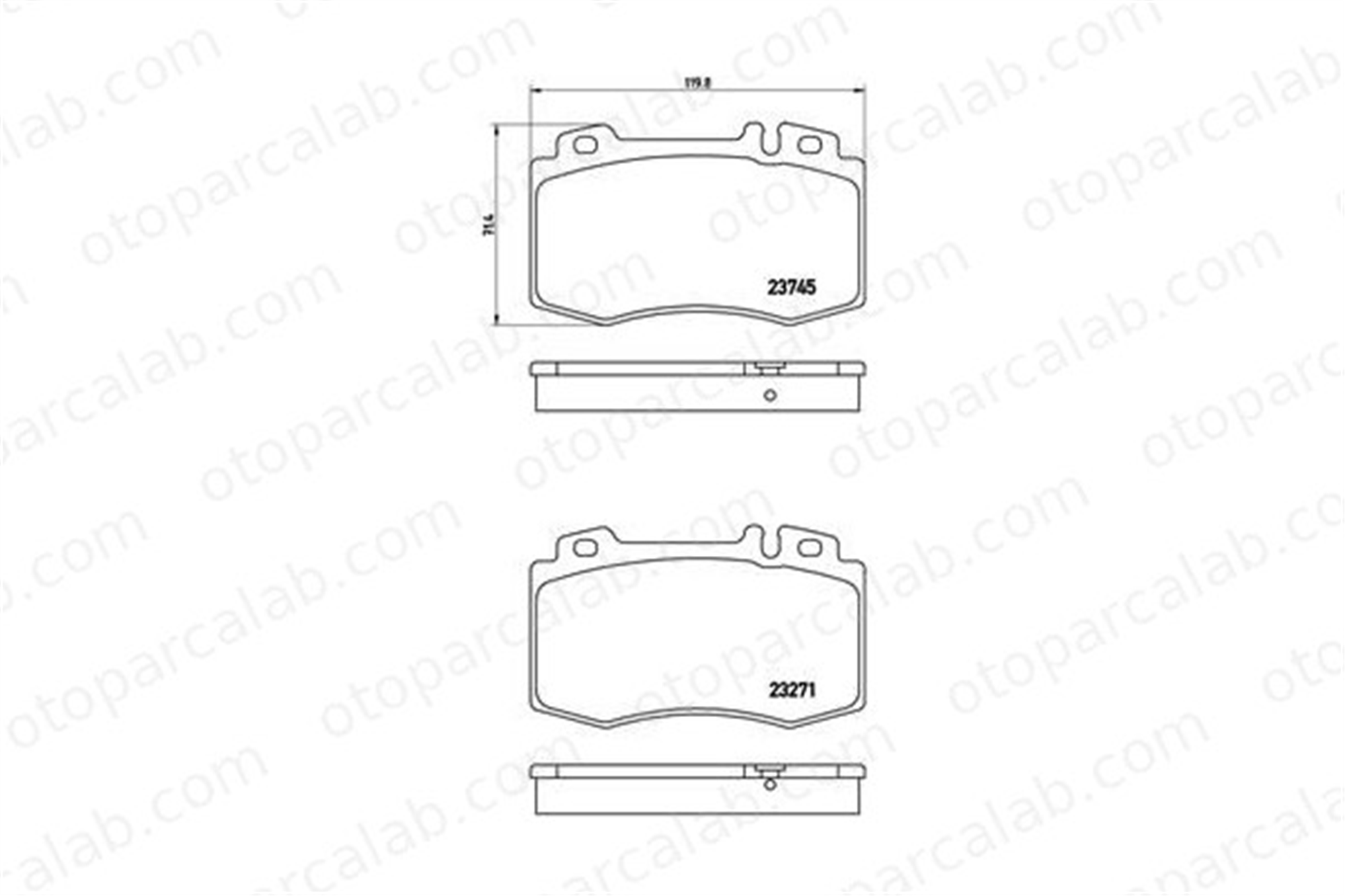 BREMBO P 50 053 Fren Disk Balata Ön MERCEDES-BENZ C-SERISI C-SERISI T-Model A0004208404 4208004