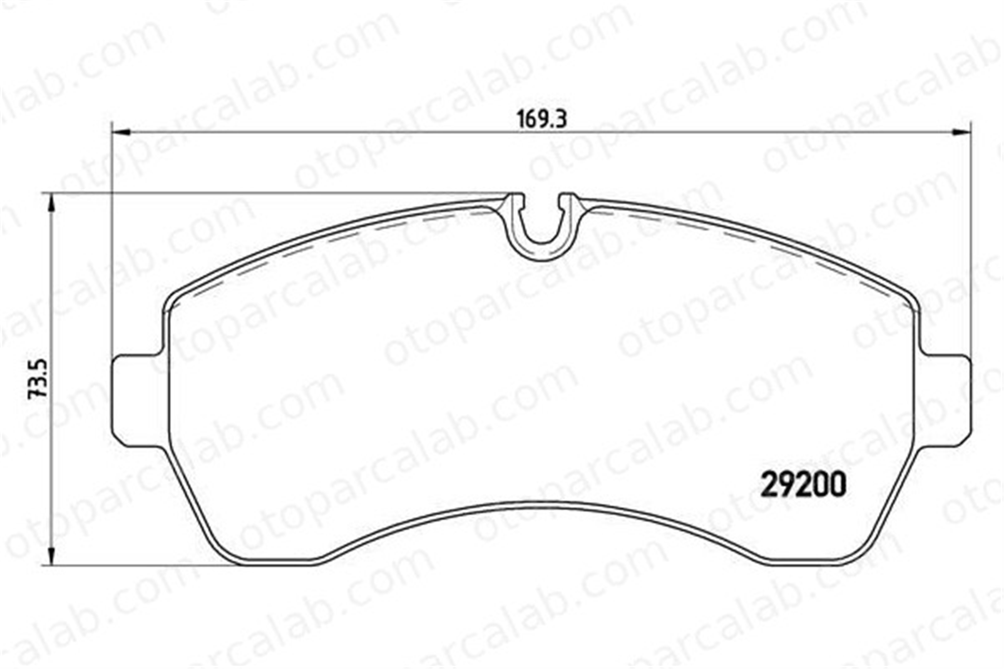BREMBO P 50 059 Fren Disk Balata Ön MERCEDES-BENZ SPRINTER 3,5-t Panelvan/Van SPRINTER 3,5-t Platform şasi A9104207700 2E0698151A