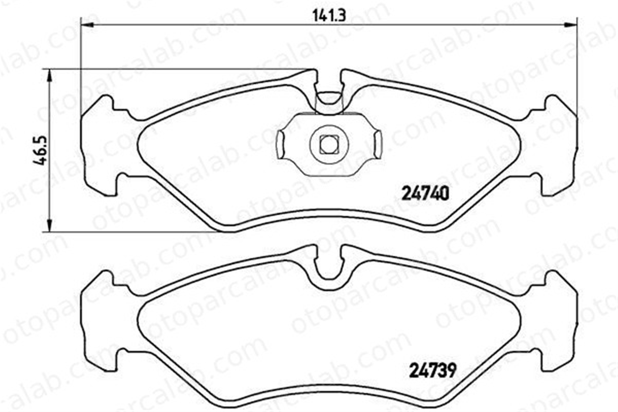 BREMBO P 50 081 Fren Disk Balata Arka MERCEDES-BENZ SPRINTER 2-t Panelvan/Van SPRINTER 2-t Platform şasi A0024206920 2D0698451A