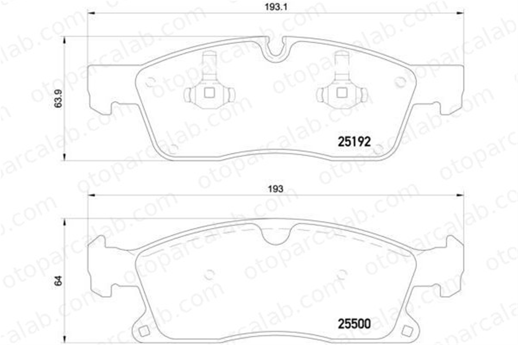 BREMBO P 50 108 Fren Disk Balata Ön MERCEDES-BENZ M-SERISI GLE A0004201305 A0004203302
