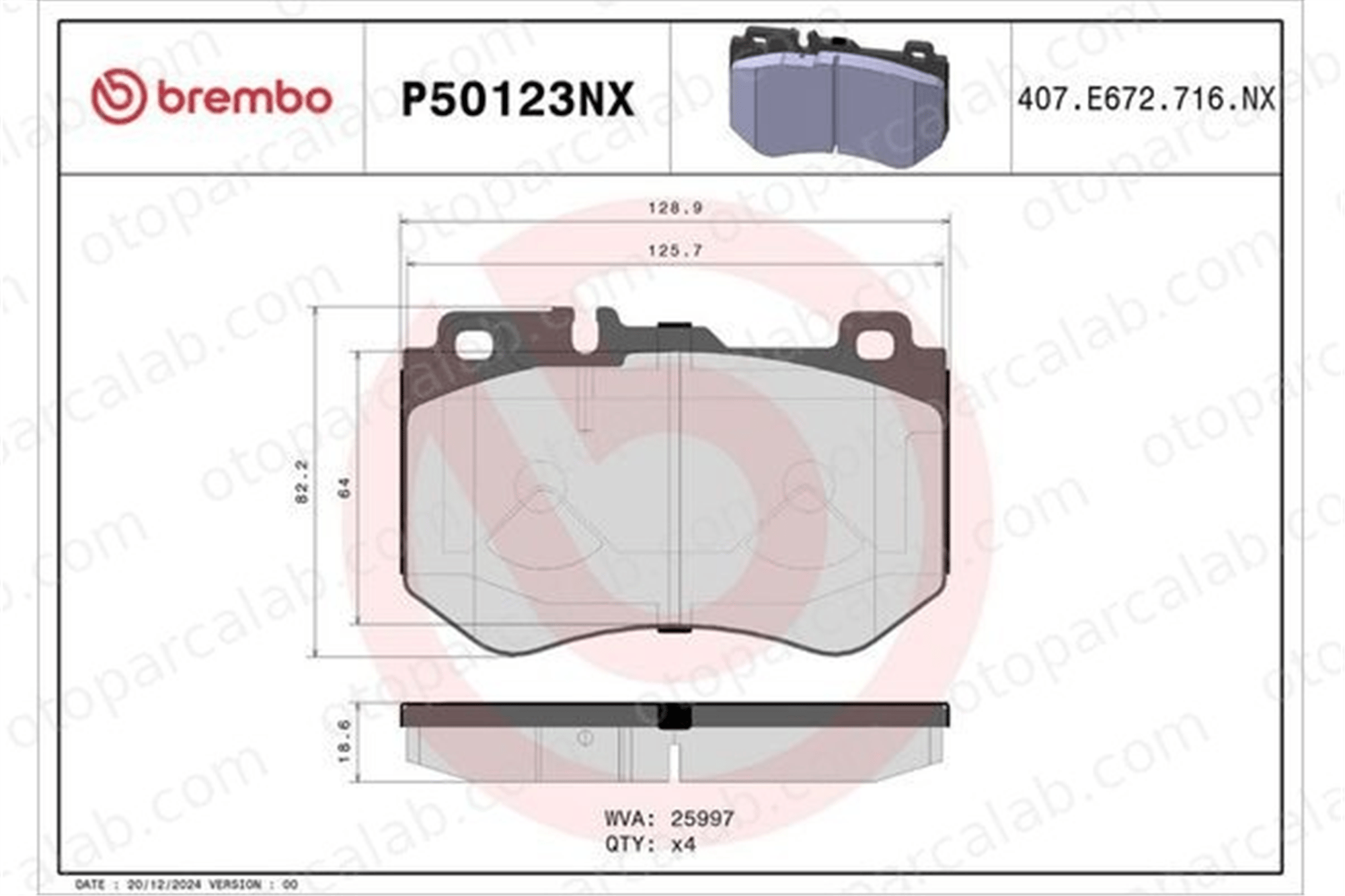 BREMBO P 50 123NX Fren Disk Balata Ön MERCEDES-BENZ C-SERISI C-SERISI T-Model P50123NX 4209503