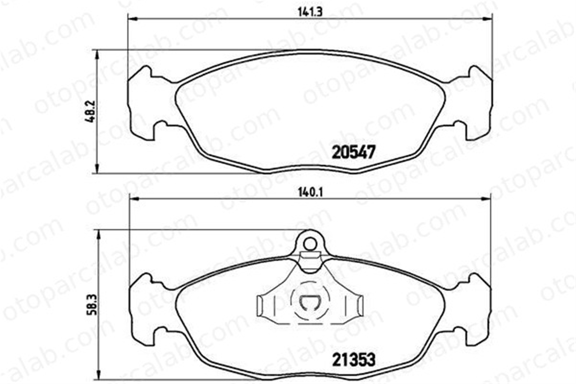 BREMBO P 59 011 Fren Disk Balata Ön OPEL ASTRA F Station wagon ASTRA F 1605907 1605881