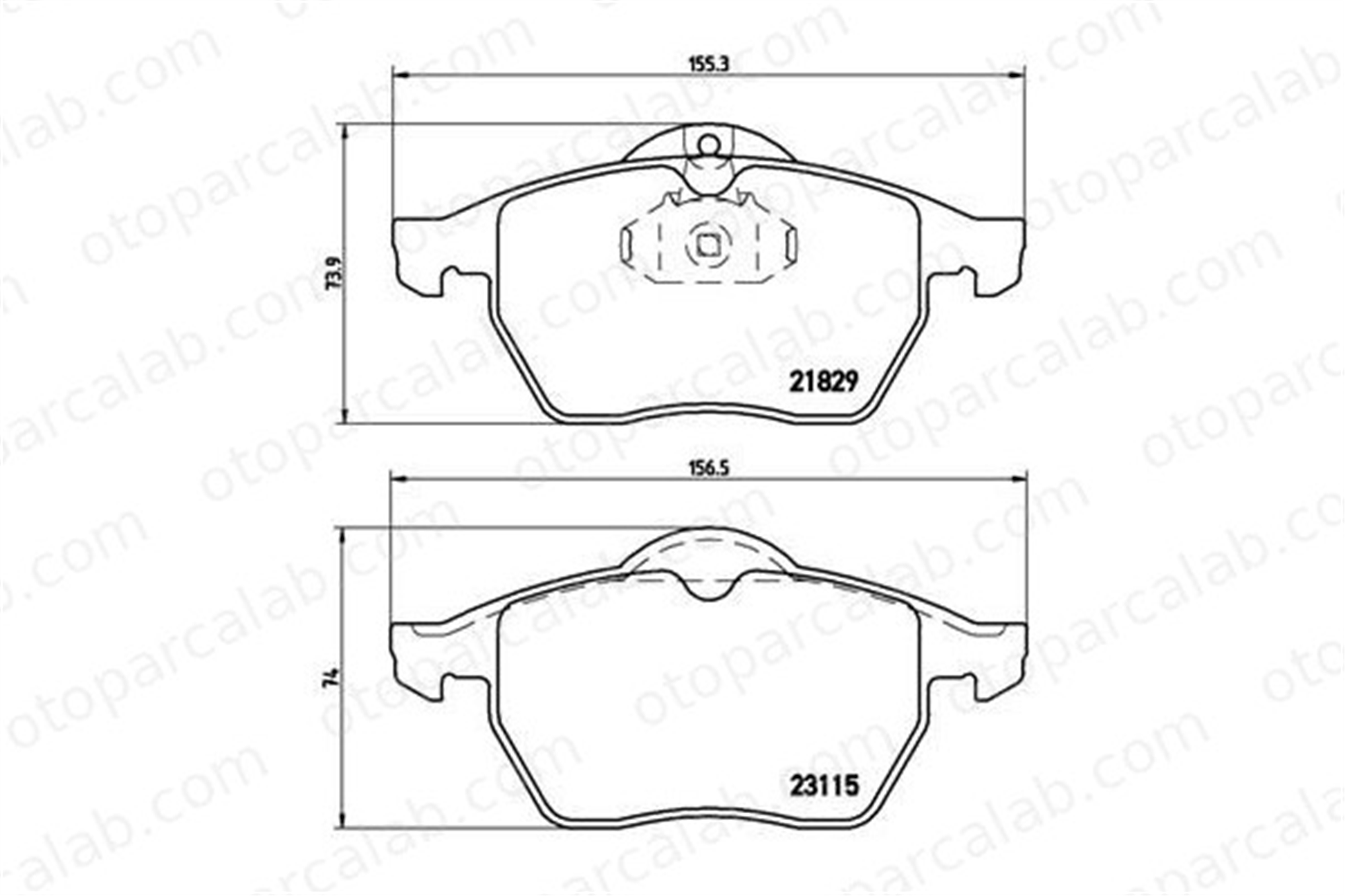 BREMBO P 59 022 Fren Disk Balata Ön OPEL VECTRA B Station wagon VECTRA B 1605036 9195146