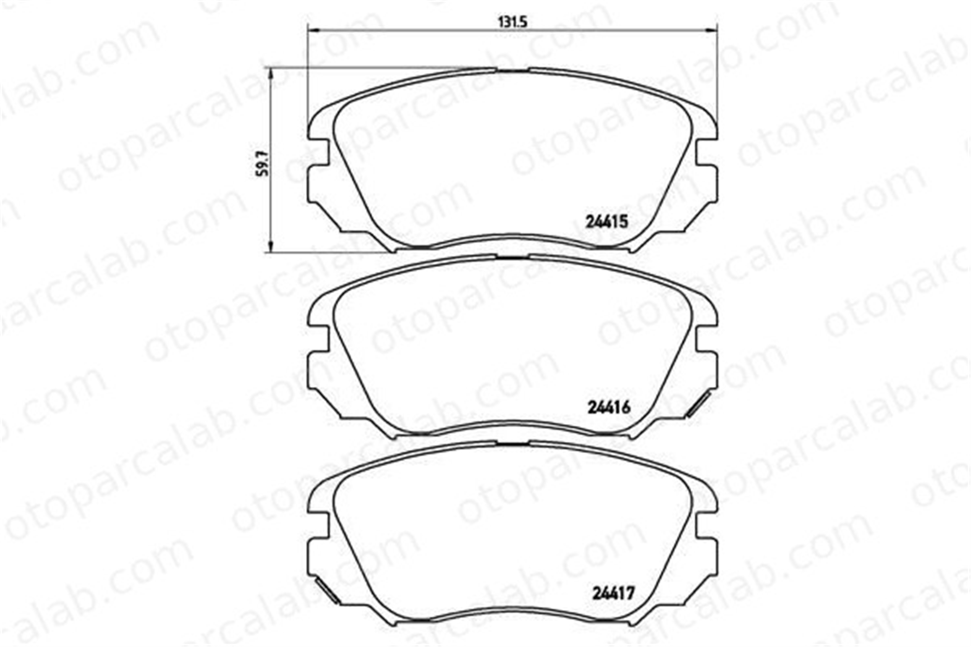 BREMBO P 59 054 Fren Disk Balata Ön OPEL INSIGNIA A Sports Tourer INSIGNIA A 95514525 1605185