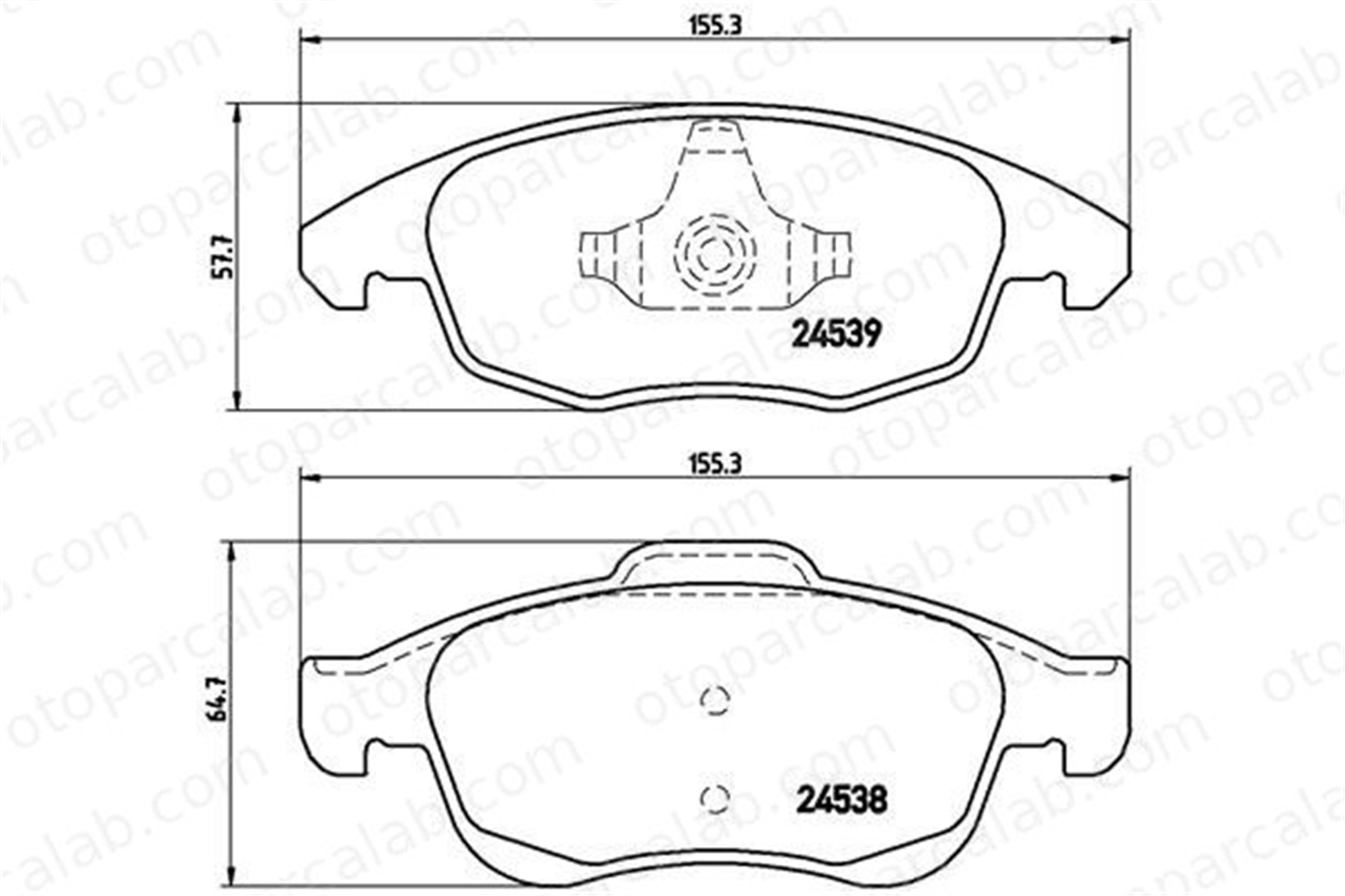 BREMBO P 61 083 Fren Disk Balata Ön CITROËN BERLINGO Kasa/büyük limuzin PEUGEOT PARTNER Kasa/büyük limuzin 1647862480 4254C0