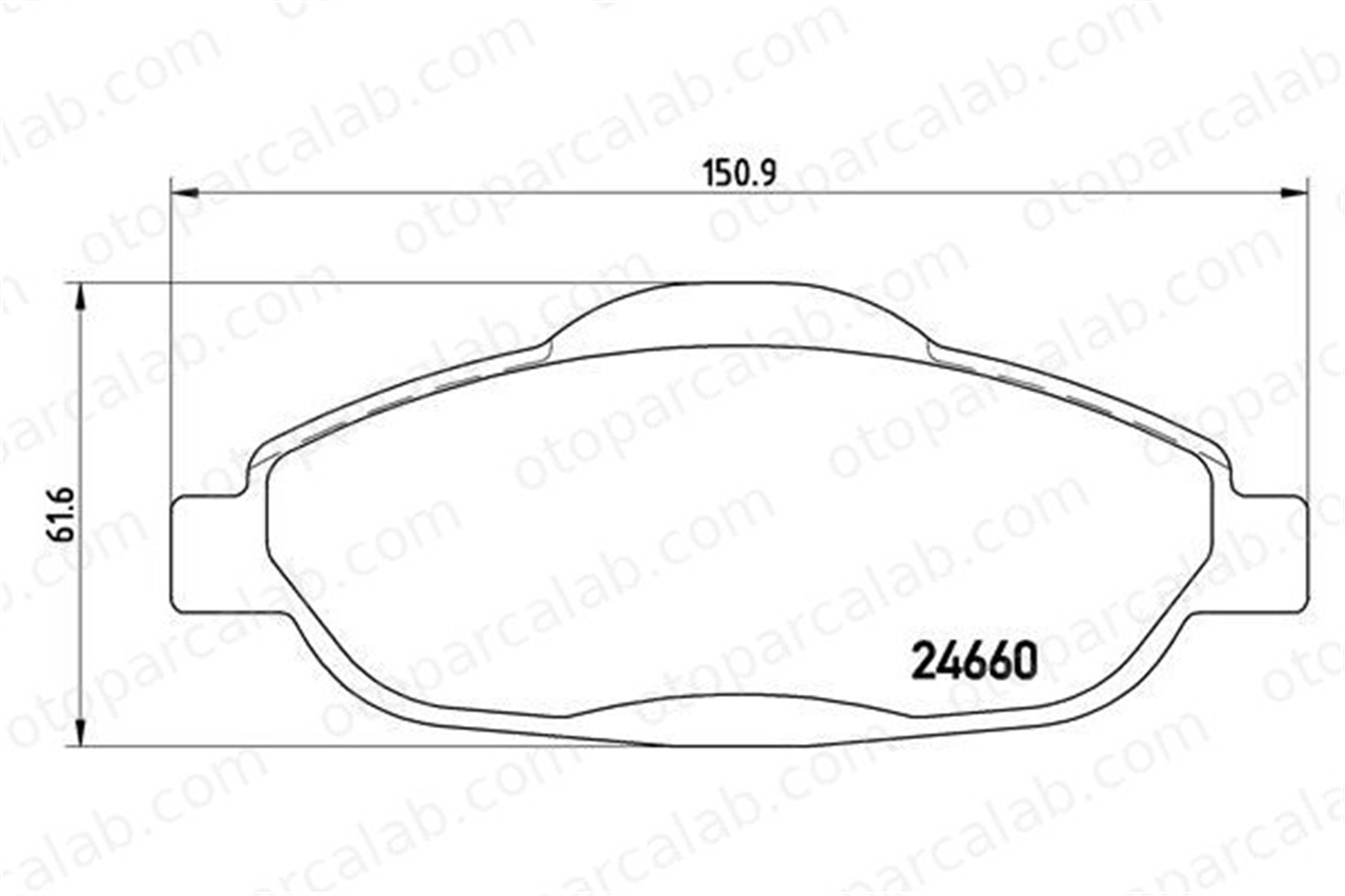 BREMBO P 61 101 Fren Disk Balata Ön PEUGEOT 308 I 308 SW I 1647862780 425426
