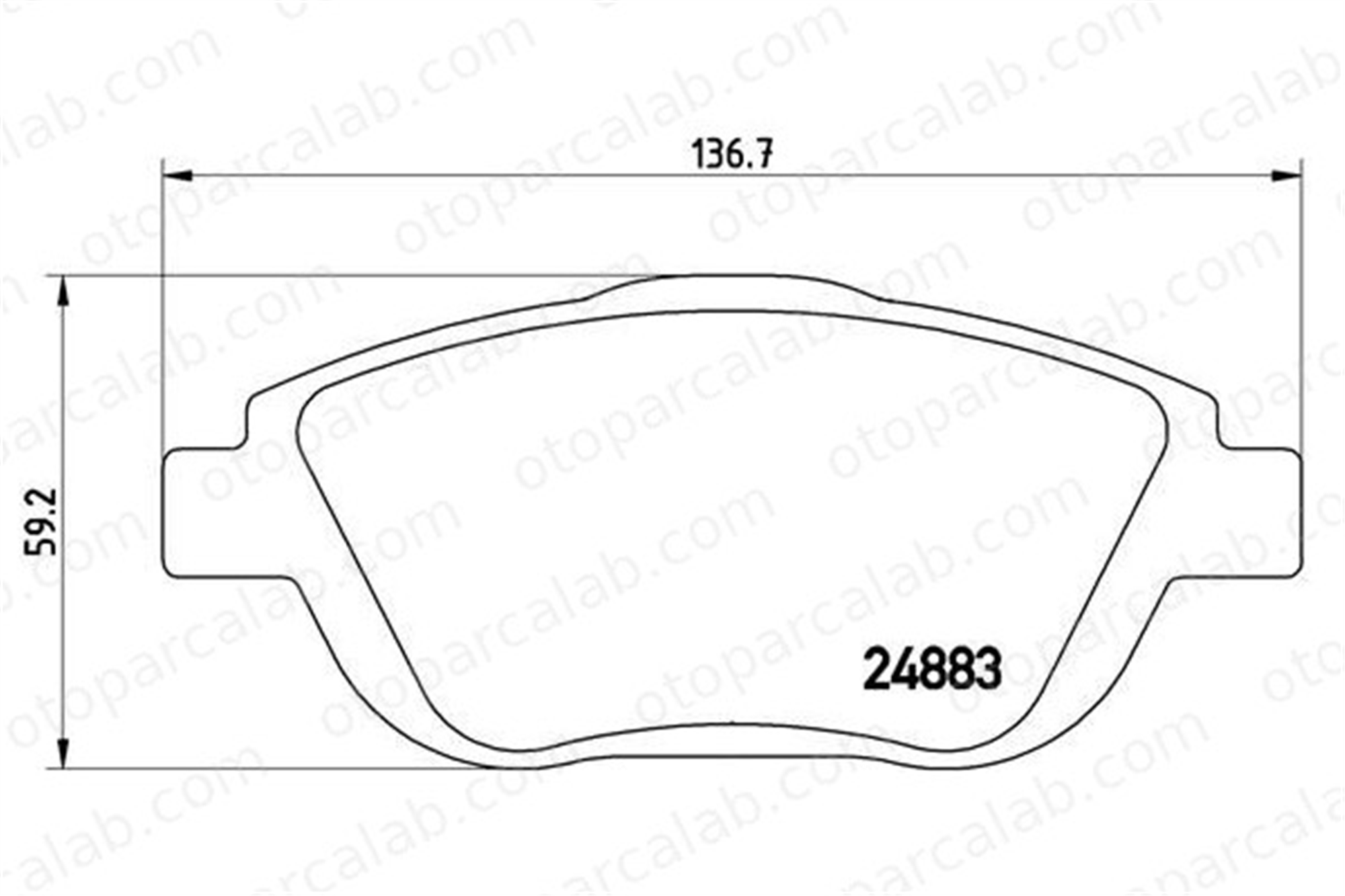 BREMBO P 61 103 Fren Disk Balata Ön PEUGEOT 2008 I CITROËN C3 II 9866880680 1647863580