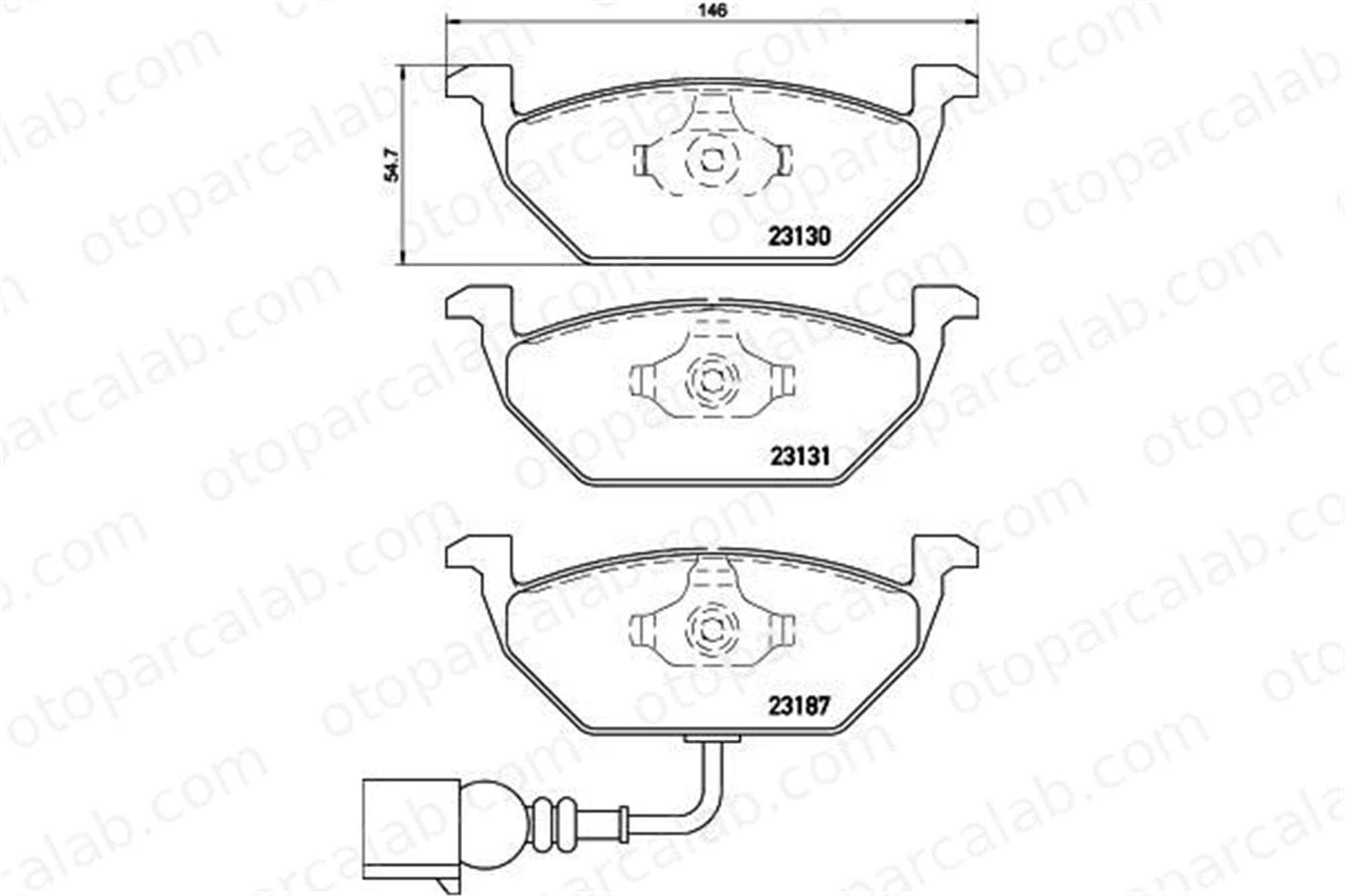 BREMBO P 85 072 Fren Disk Balata Ön VW GOLF VI GOLF V 1J0698151G 1K0698151F