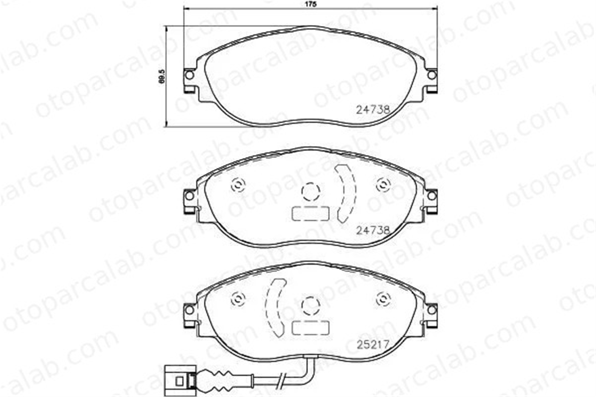 BREMBO P 85 144 Fren Disk Balata Ön VW PASSAT B8 Variant TIGUAN 8V0698151C 3Q0698151B