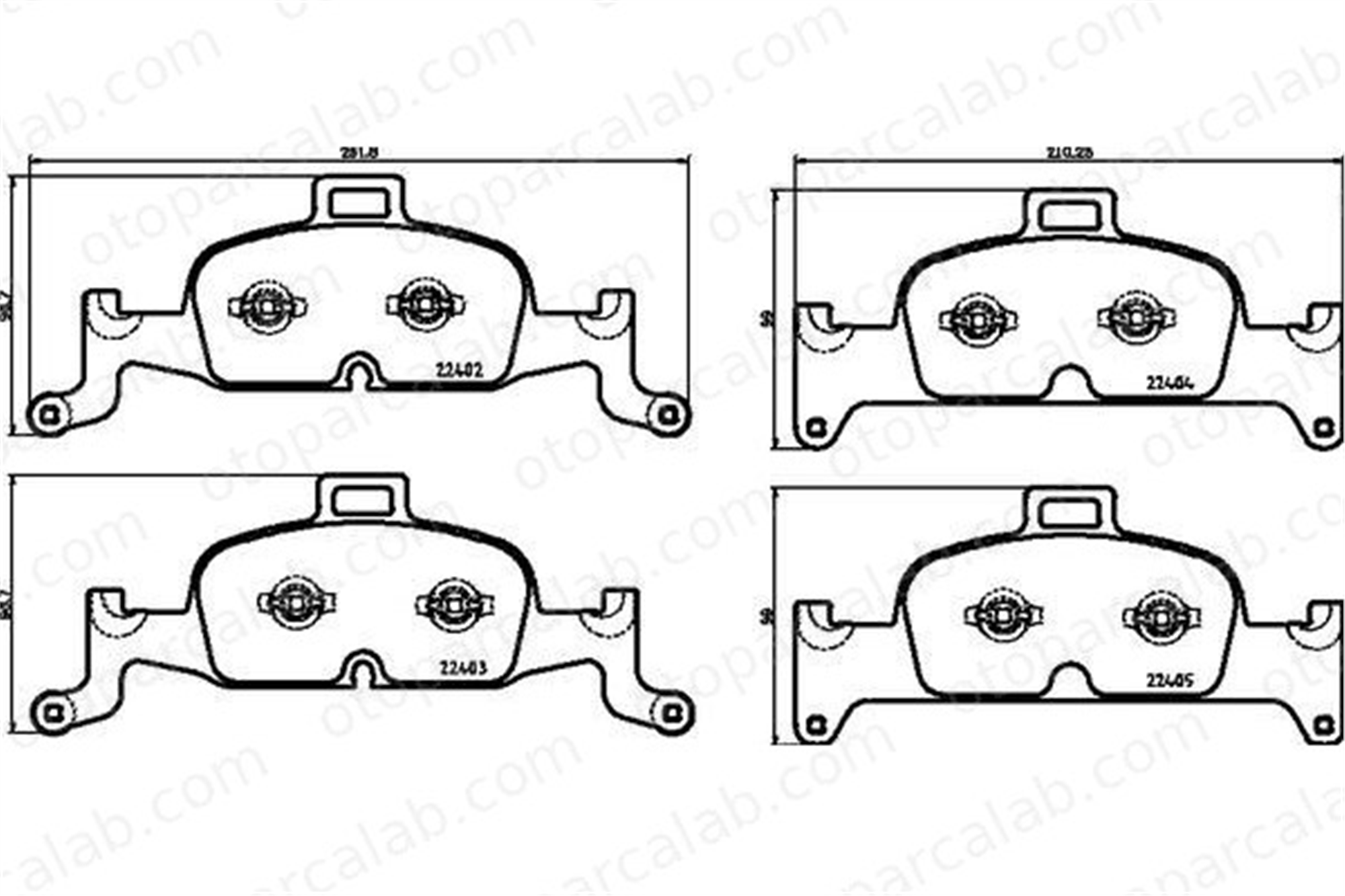 BREMBO P 85 164X Fren Disk Balata Ön AUDI A4 B9 Avant A4 B9 8W0698151AC 8W0698151AD