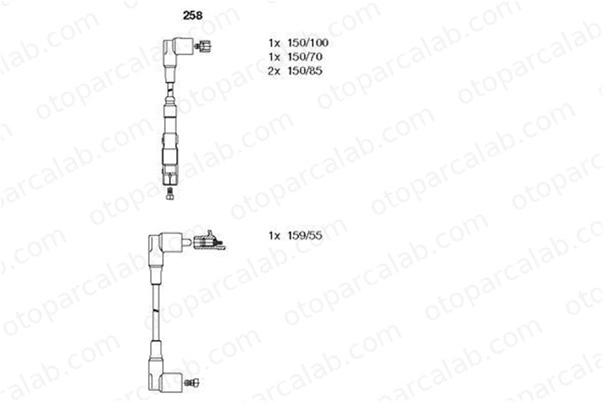 BREMI 258 Buji Kablosu MERCEDES-BENZ 190 124 Sedan 300890466 1021501918