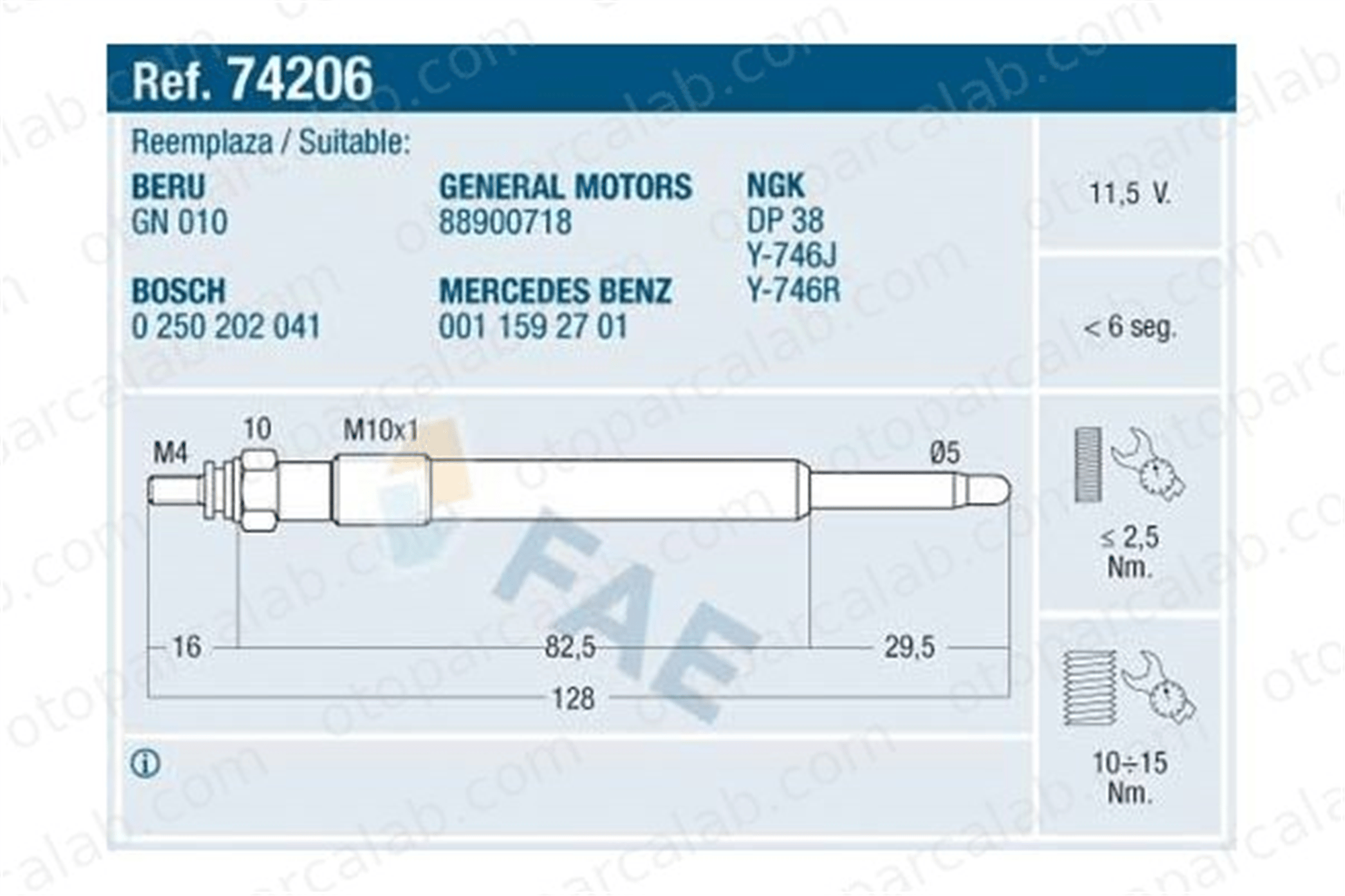 BREMI 26060 Isıtma Bujisi MERCEDES-BENZ A-SERISI VANEO A0011592701 88900718
