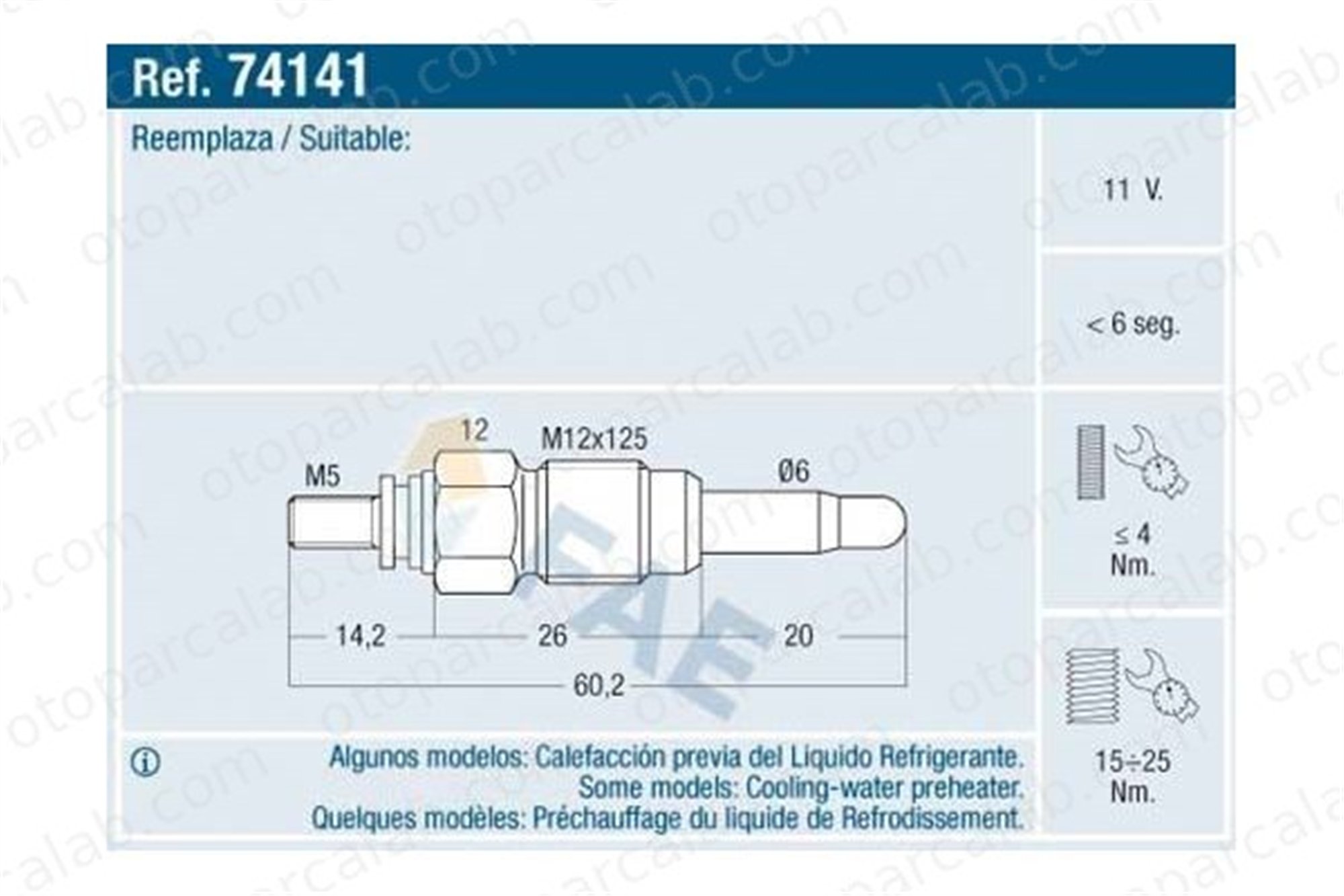 BREMI BR:26003 Isıtma Bujisi VW LT 40-55 I Panelvan/Van AUDI A4 B5 68905061 5614216