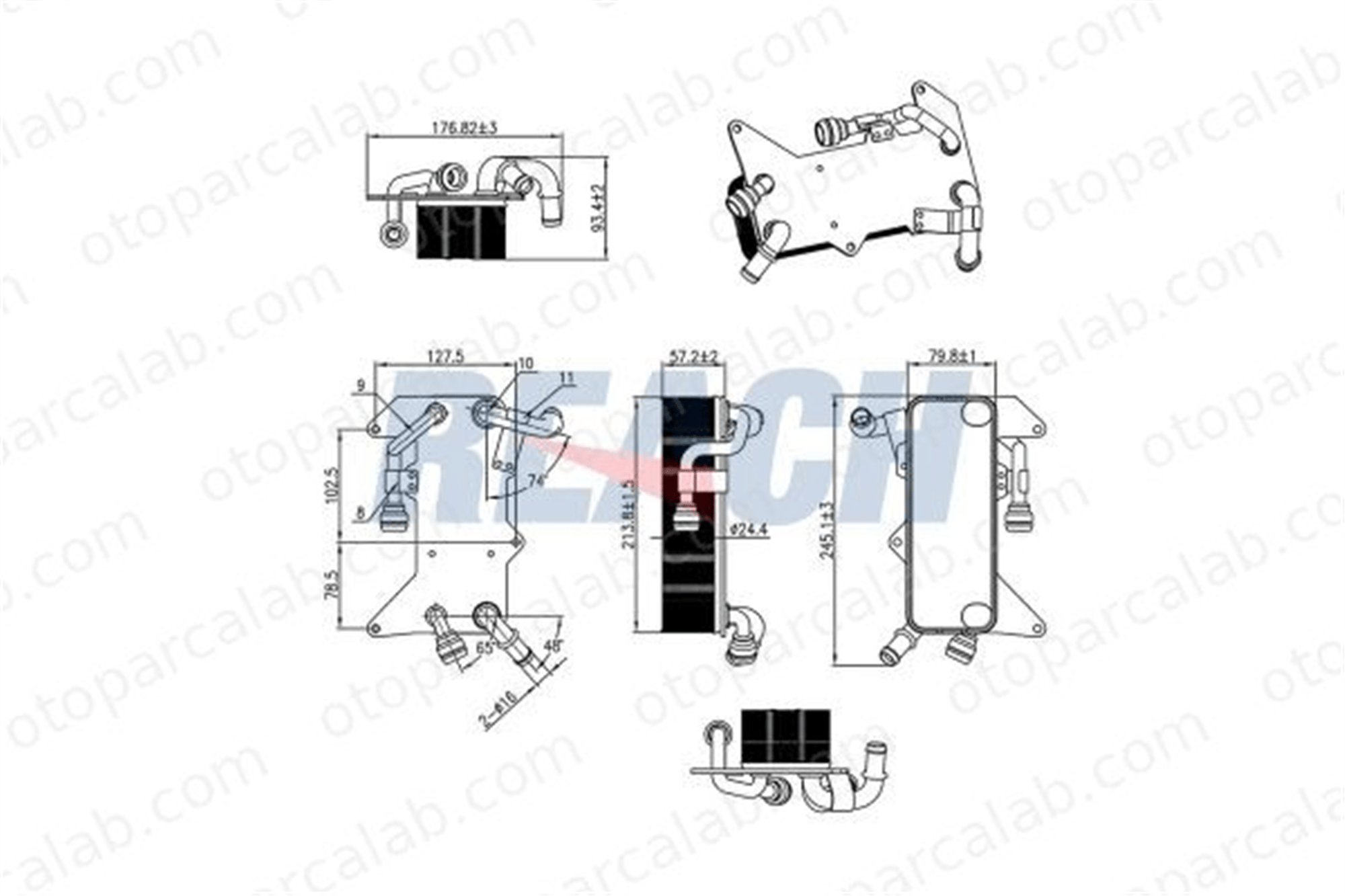 BROM AD5065 Motor Yağ Soğutucu AUDI A8 D4 A6 C7 4H0317021H 4H0317021T